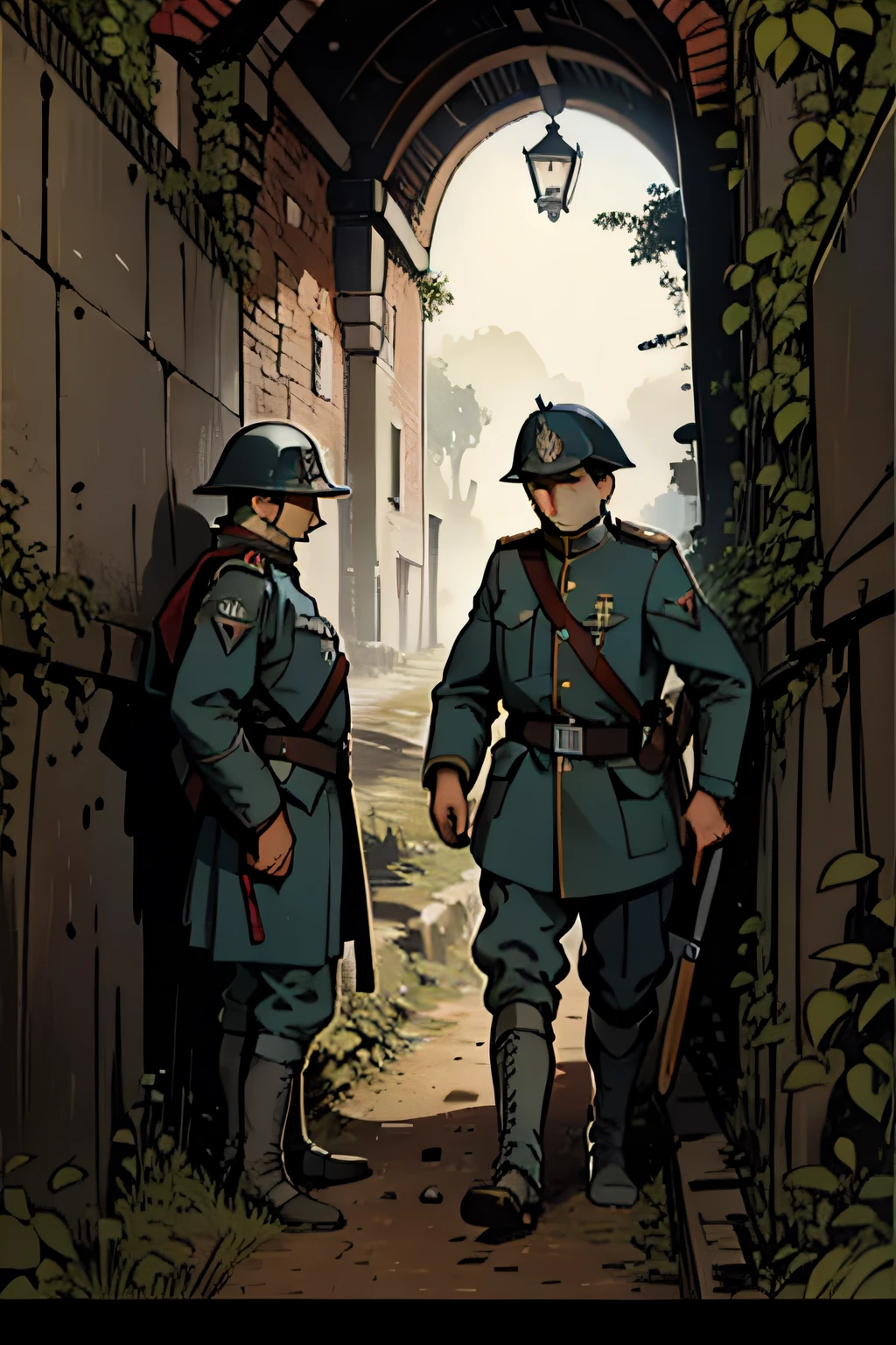 French infantry in the First World War，Around 30 years old，Inside the trenches