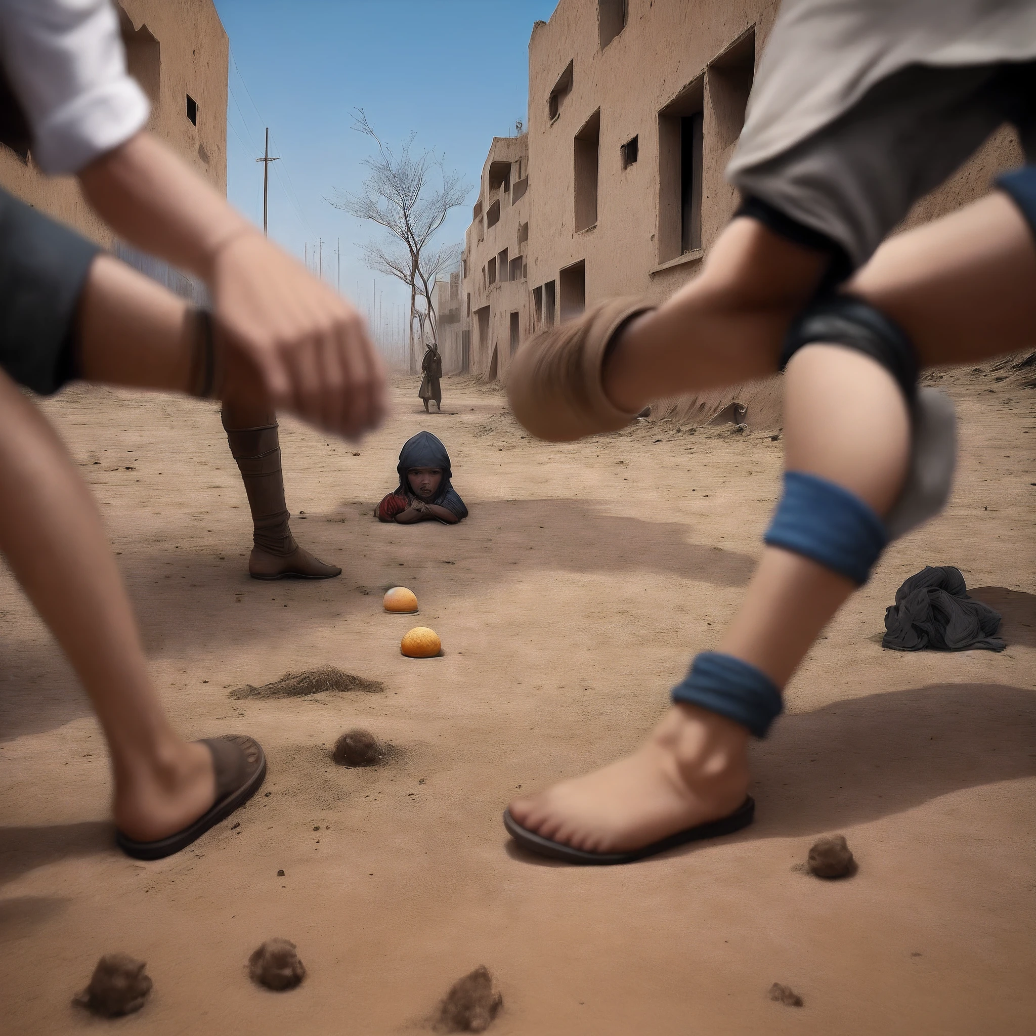 several young boys sitting on a bench with their backs to the camera, wearing a school soccer uniform, sitting on the ground, focus on his foot, feet posing, candid shot, detailed shot legs-up, close-up on legs, feet on the ground, boys, relaxing after a hard day, japanese high school, wearing japanese , candid, leg shot