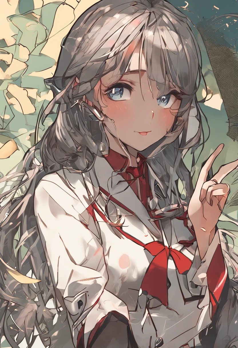 high res, korean woman, long hair, gigantic breast, correct finger, correct limbs, wearing spectacle
