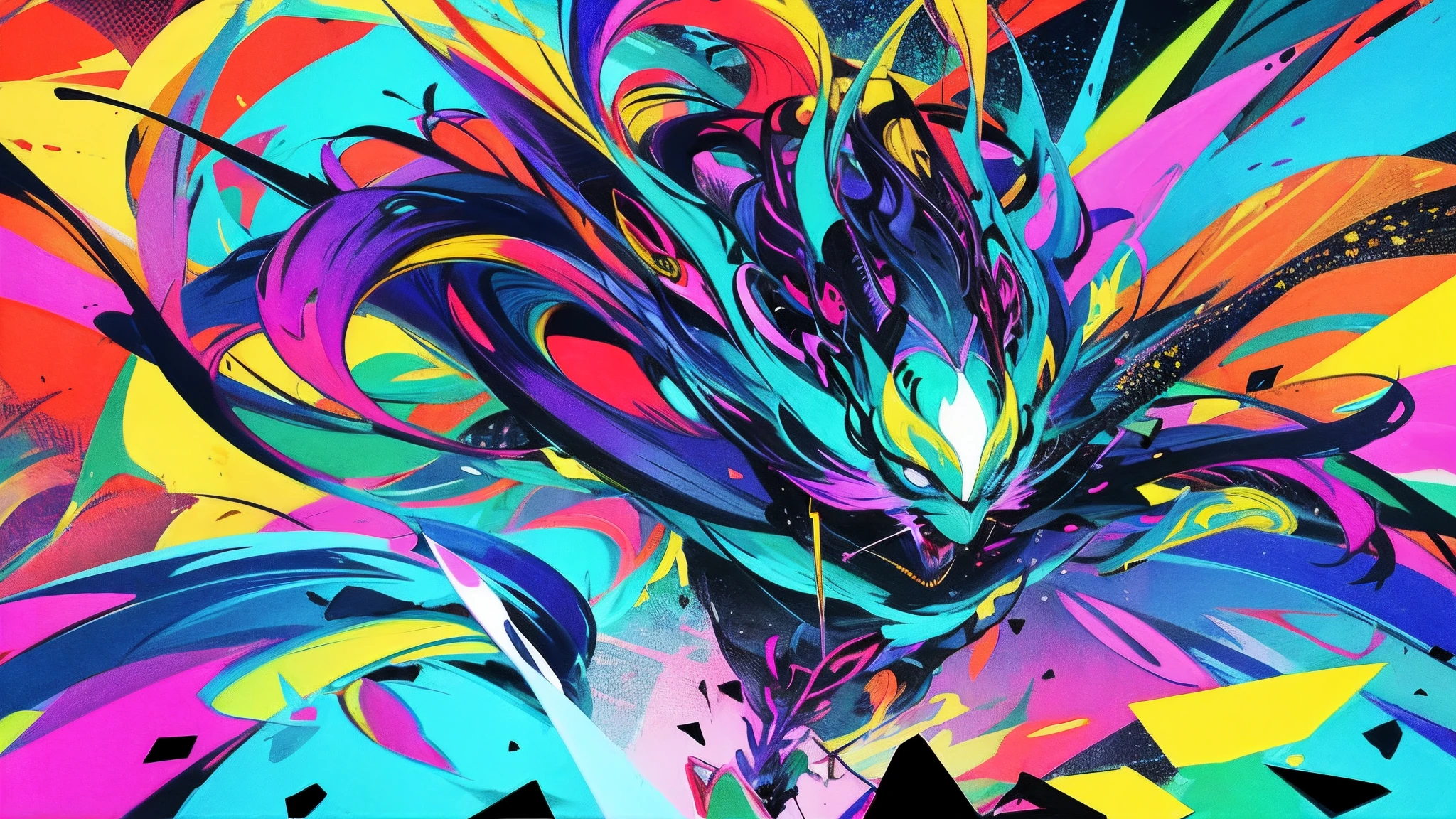 The theme is【Colorful Big Buddha】
「Generate artwork with a psychedelic feel。Mix and match colors and shapes、Draw a fascinating fantastic world。」