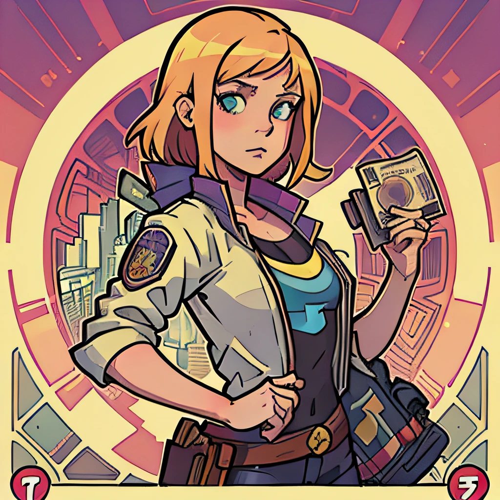 game ,card template,by Alphonse Mucha,Laurie greasley,Greg Rutkowski, adventure time,Grand Theft Auto Poster