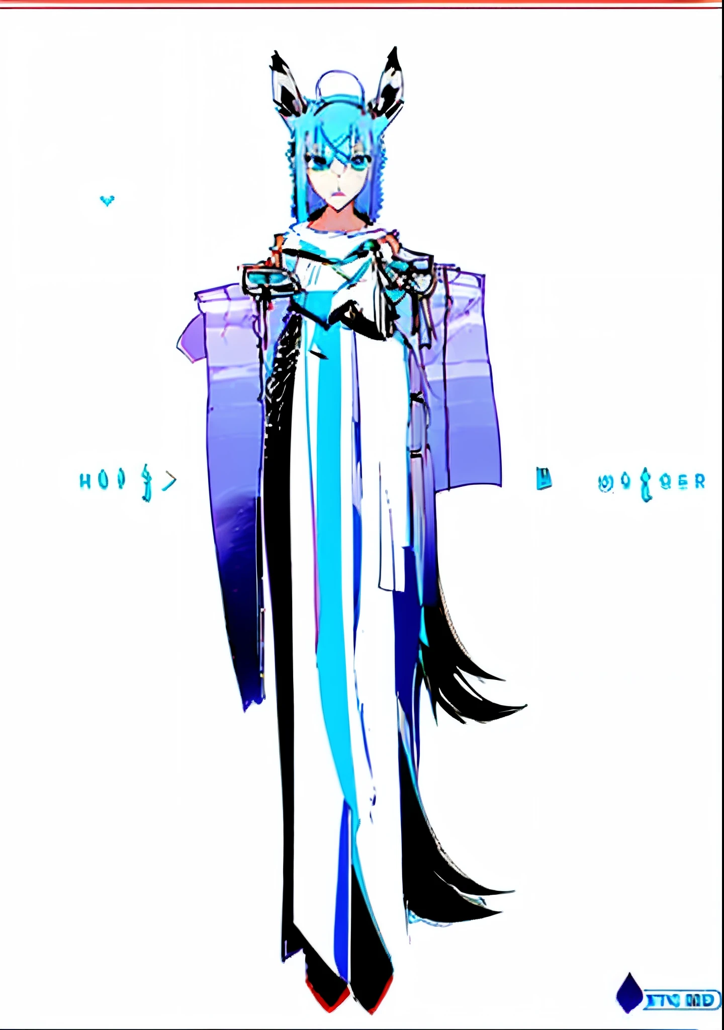 Anime characters with blue hair and cat ears, live2d virtual youtuber model, full body adoptable, character adoptable, anime full body illustration, anime vtuber full body model, anime moe art style, official character art, Single character full body, holo if a wolf girl, full body commission for, official character illustration, Holo is a wolf girl