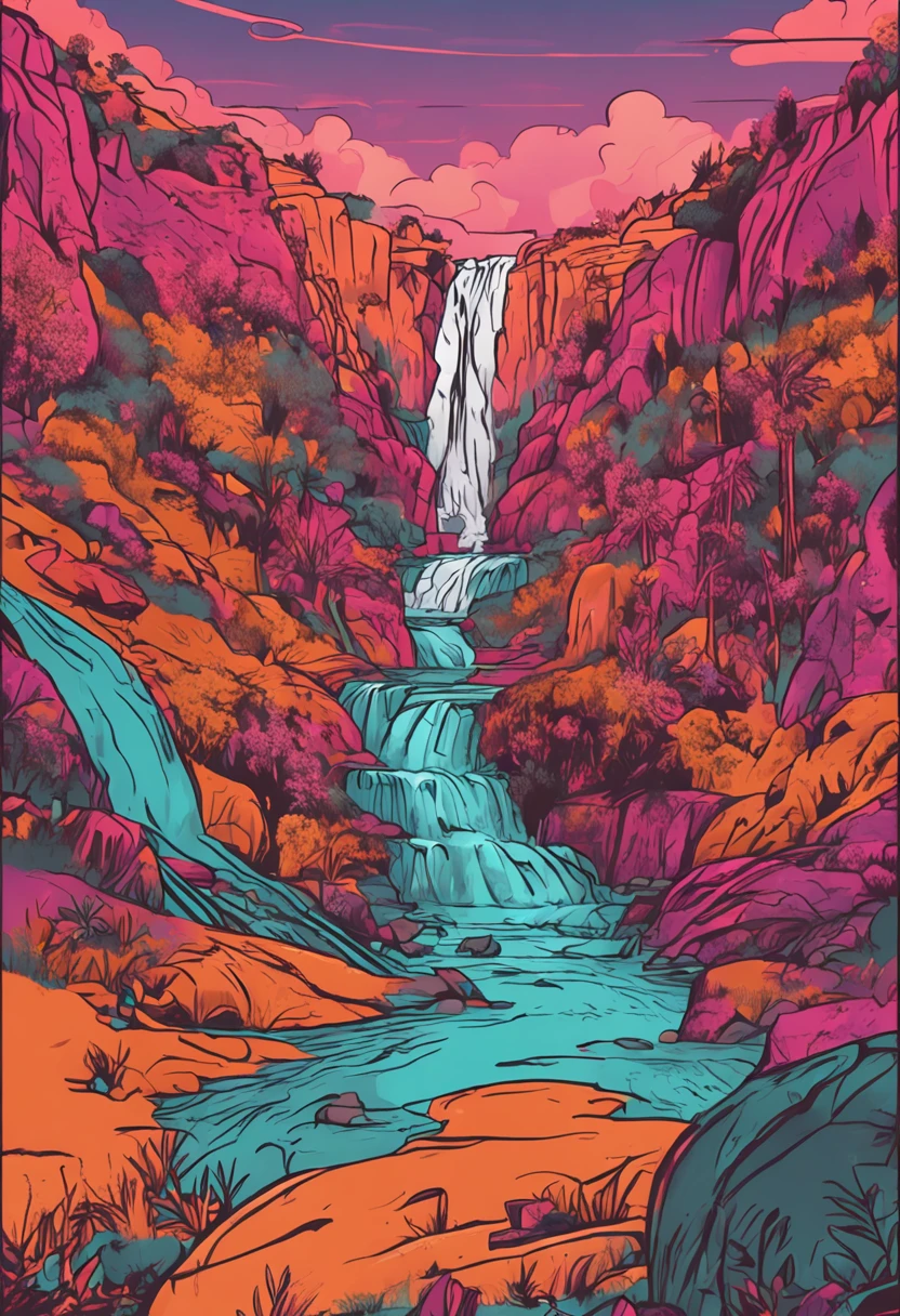 Imagine naked India hot for me, With arrows, 4K waterfall background