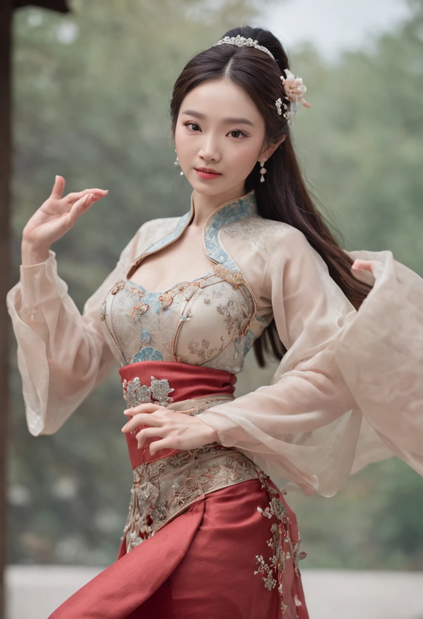 (wide angles,Ultra HD details,Masterpiece, hyper HD, Super detail, High details, Best quality, A high resolution, Award-Awarded, Award-Awarded, 8K,),(Chinese Song Dynasty beauty dancing in skirt),(anatomy correct,Korean star face,The hands and face are very delicate and clear),(Stand in the middle of a quaint courtyard,Plum tree,Chinese elements,Winter clothing,A lot of plum blossoms are falling:1.2,A lot of snowflakes fell:1.2,),(Chinese premium color scheme,电影灯光)