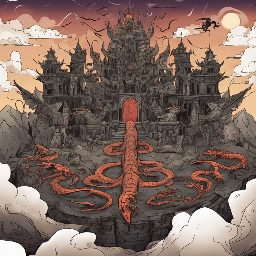 Nine evil dragons are chained,Pulling a bronze ancient coffin,Navigate the vast and dark universe,desolated,Lonely