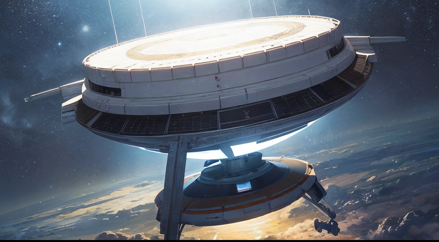 Giant Spacecraft、Rounded design、Float in solitude、Dark Universe、