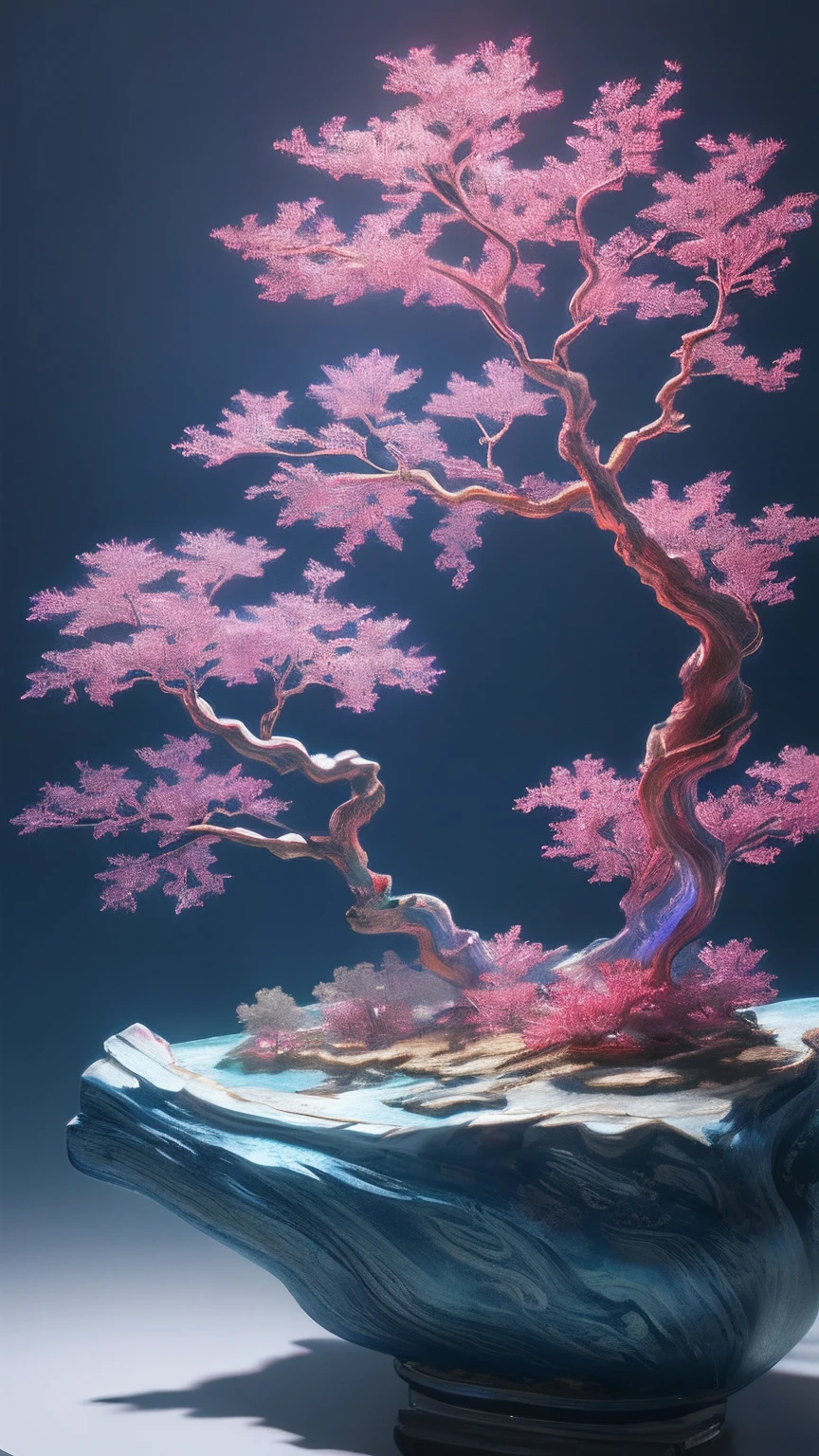 best quality, realistic, photorealistic, ultra detailed, Rich colors,blue colors,in pink,red colour,cyan colors,golden colored,argent
((Miniature landscape)),(The Chinese architecture),Divine Tree,透光
highly detailed carving on "southern ice" porcelain,
Ultra wide angle,Accent Lighting,Volumetric Lighting,backlighting, (detailed light),((an extremely delicate and beautiful)),dramatic_shadow,ray_tracing,hdr