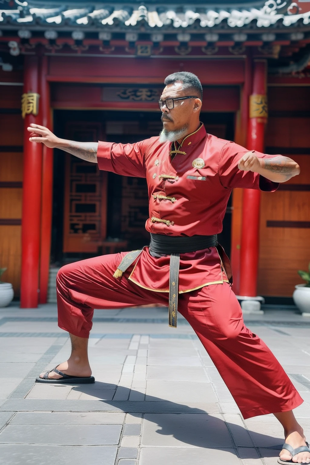 guttovendo1, Old kung fu master teaching full chinese outfit