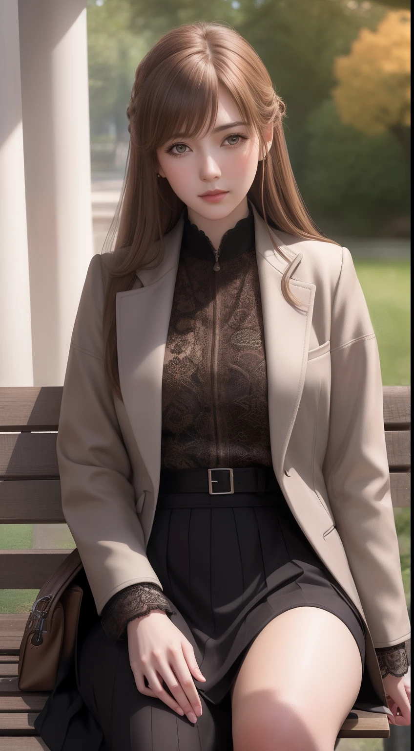 epic realistic, Asuna Yuuki, light brown hair
autumn coat, (sitting on a bench:1.1), park, autumn, bag in hand
masterpeace, best quality, lightroom, natural, perfect, raw, intricate, high quality, mamiya, exposure blend, (natural skin texture, hyperrealism, soft light, sharp:1.2), faded, (neutral colors:1.2), art, (hdr:1.2), (muted colors:1.1),hyperdetailed, (artstation:1), warm lights, dramatic light, (intricate details:1.2), vignette, complex background, rutkowski