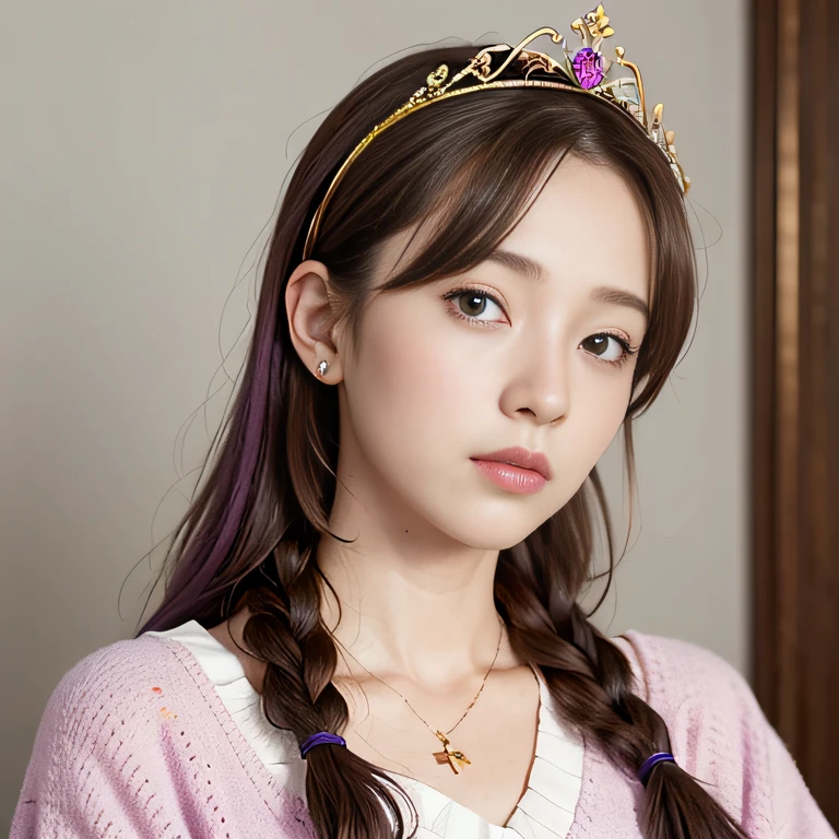 32K(tmasterpiece,k hd,hyper HD,32K)Purple-pink flowing hair,Gold jewelry area in the back room,King Girl ,Rusty copper dragon protector (realisticlying:1.4),Python pattern robe,Purple-pink tiara,Snowflakes fluttering,The background is pure,Hold your head high,Be proud,The nostrils look at people, A high resolution, the detail, RAW photogr, Sharp Re, Nikon D850 Film Stock Photo by Jefferies Lee 4 Kodak Portra 400 Camera F1.6 shots, Rich colors, ultra-realistic vivid textures, Dramatic lighting, Unreal Engine Art Station Trend, cinestir 800,Hold your head high,Be proud,The nostrils look at people,Tsundere,Snowflakes fluttering,Snowflakes fluttering,Snowflakes fluttering,Snowflakes fluttering,Impeccable,( reasonable design, Clear lines, High sharpness,Best quality, Very detailed, Masterpiece, offcial art, movie light effect, 4K )