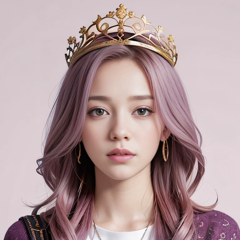 32K（tmasterpiece，k hd，hyper HD，32K）Purple-pink flowing hair，Gold jewelry area in the back room，King Girl ，Rusty copper dragon protector （realisticlying：1.4），Python pattern robe，Purple-pink tiara，Snowflakes fluttering，The background is pure，Hold your head high，Be proud，The nostrils look at people， A high resolution， the detail， RAW photogr， Sharp Re， Nikon D850 Film Stock Photo by Jefferies Lee 4 Kodak Portra 400 Camera F1.6 shots, Rich colors, ultra-realistic vivid textures, Dramatic lighting, Unreal Engine Art Station Trend, cinestir 800，Hold your head high，Be proud，The nostrils look at people，Tsundere，Snowflakes fluttering，Snowflakes fluttering，Snowflakes fluttering，Snowflakes fluttering，Impeccable，( reasonable design, Clear lines, High sharpness,Best quality, Very detailed, Masterpiece, offcial art, movie light effect, 4K )
