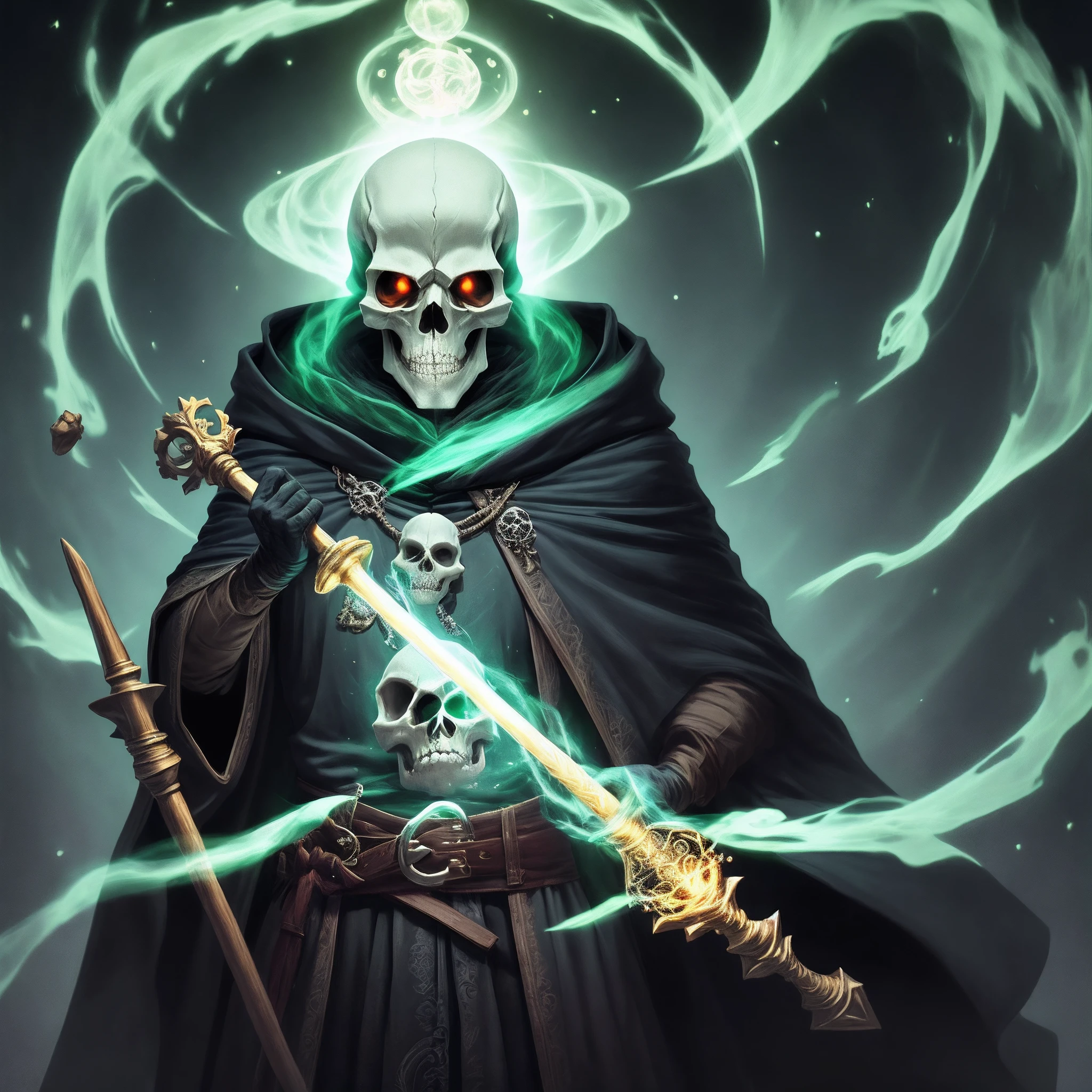 fantasy 
  solo, (full body:0.6), looking up, detailed background, detailed face, (<lyco:HorrorBundlev4:0.4>, BoneyardAI, bone theme:1.1) poison-sorcerer, hooded mage clothes,   dynamic pose, glowing eyes, bright green color scheme,   green clothes,  green spell,  pale complexion,   drops of bubbling poison,     spellbook, glowing poisonous tattoos,  skull and bones symbol, floating particles,  surrounded by eerie corrosive aura, withered vegetation in background,  fantasy atmosphere,