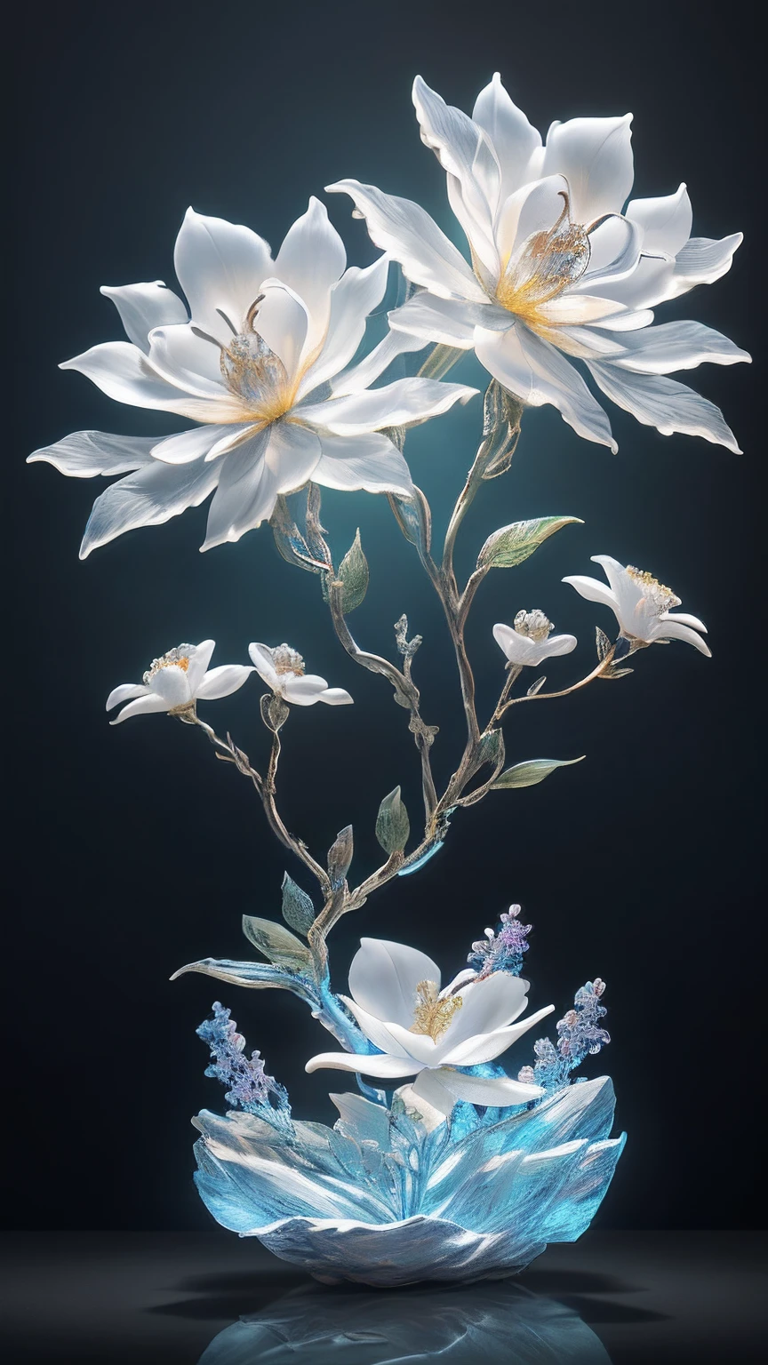 There is a vase with flowers in it on a table - SeaArt AI