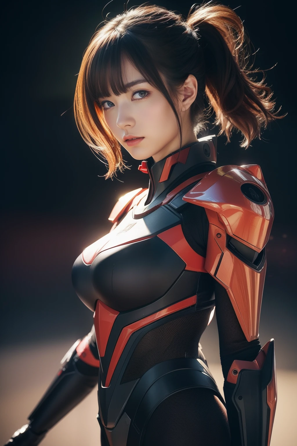 From the movie New Century Evangelion,red theme,Best quality,Masterpiece,Realistic,professional,Vivid colors,Ultra-fine painting,Portrait,anime big breast,Photogram,number art,Fantasyart,3d graphic,Cinematic_lighting,Strong_rim_Light,rim-light,Ambient_Light,Tyndall effect,moodylighting,Huge_filesize,Real,female pervert,Mecha musume,Cyborg,Tights combat suit,Power armor,Cut clothes,Japanese_Armor,one side up,shmup,remains,rubble_废墟,(Extremely detailed Cg Unity 8K wallpaper),(((Masterpiece))),(((Best quality))),((Ultra-detailed)),(Best Illustration),((An extremely delicate and beautiful)),Dynamic Angle,Wind,classic,Spring,(Detailed light),(Sunlight),Beautiful and delicate water,(Painting),(Sketch),(full bloom),(Shine),