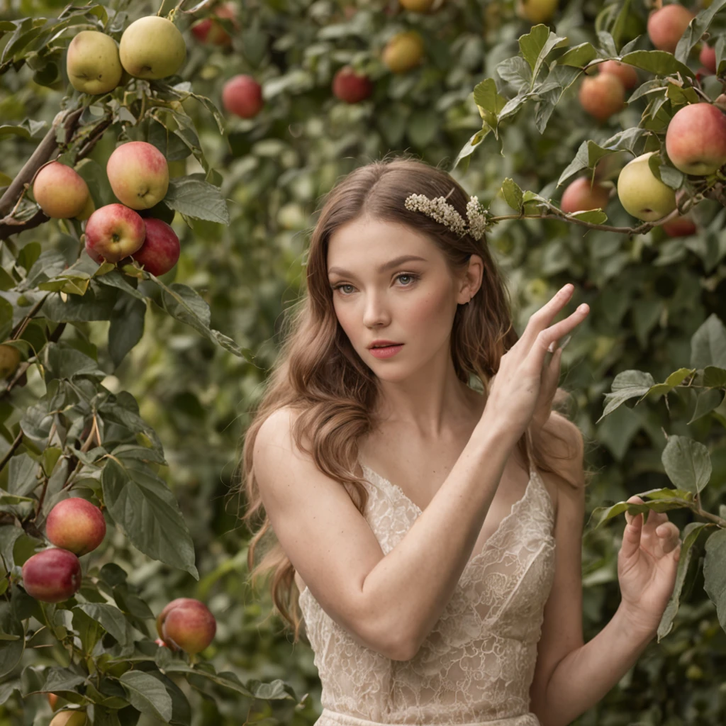 adam and eve reaching for the forbidden fruit