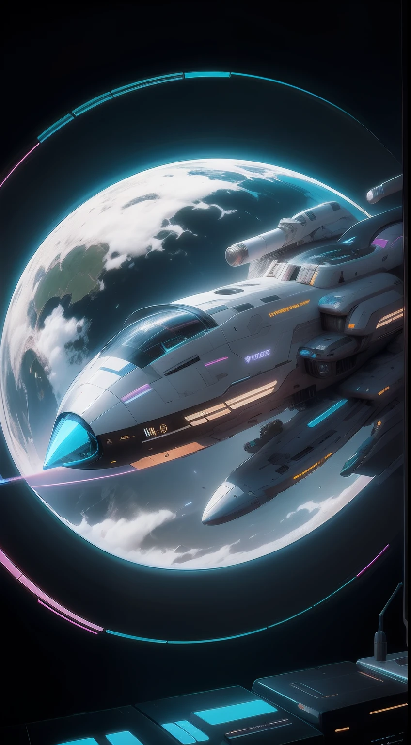 Syd Mead's single Symetric Starship（English：Syd Mead）, Cool color palette, pastel colour, Detailed, 8K