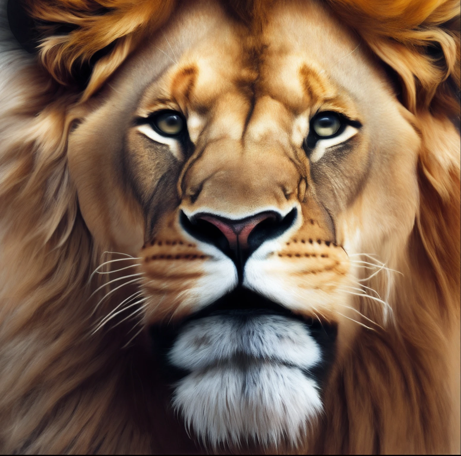 Lion with evil face on white background png