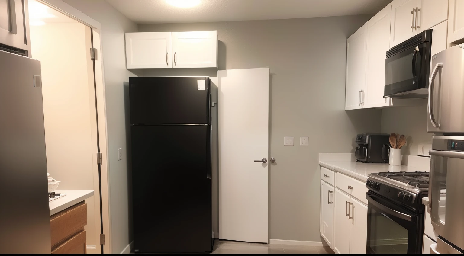 kitchens,Simple cooktop,There is only one big freezer,Not a refrigerator