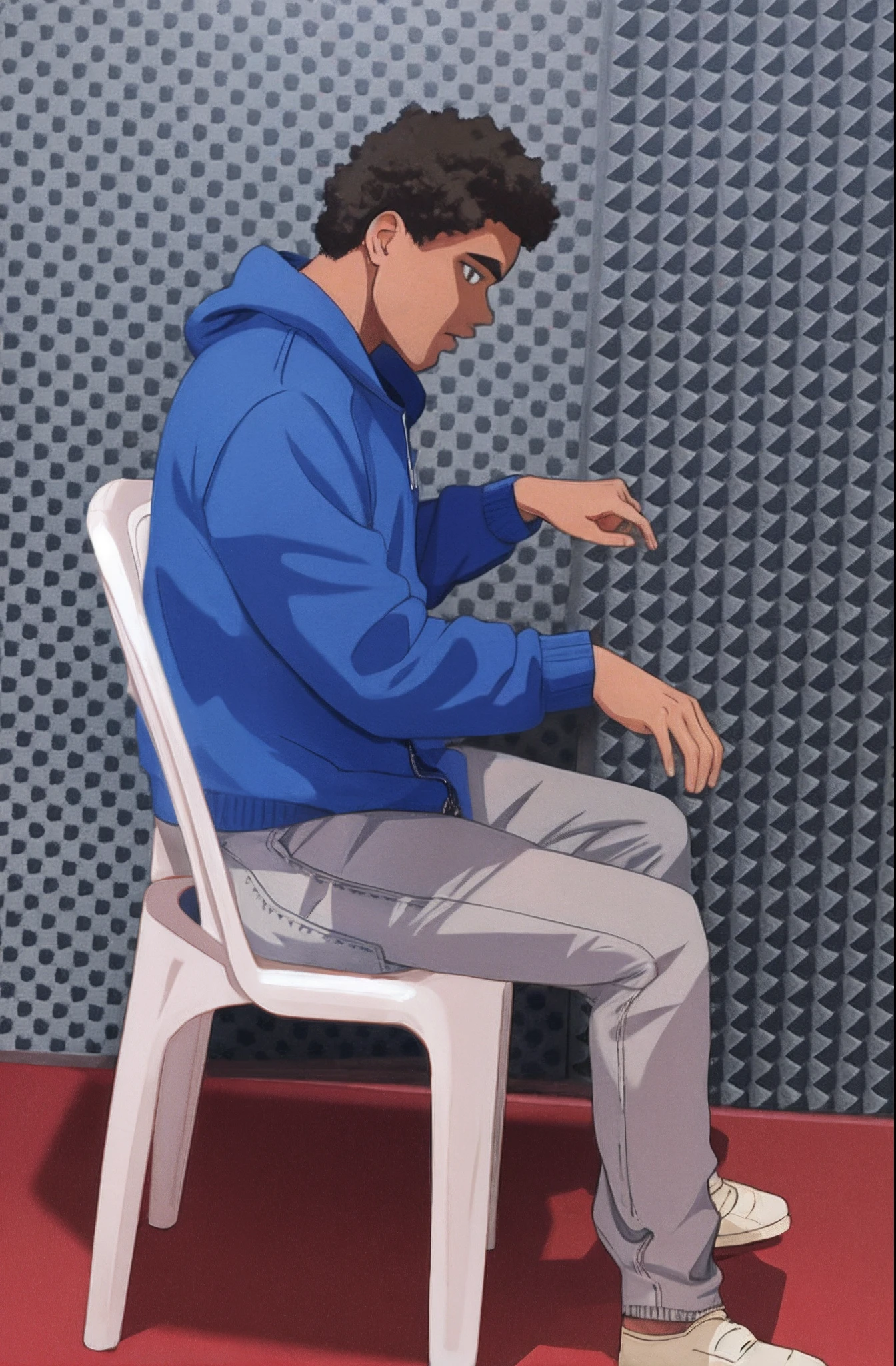 turn this character to cartoon, black man