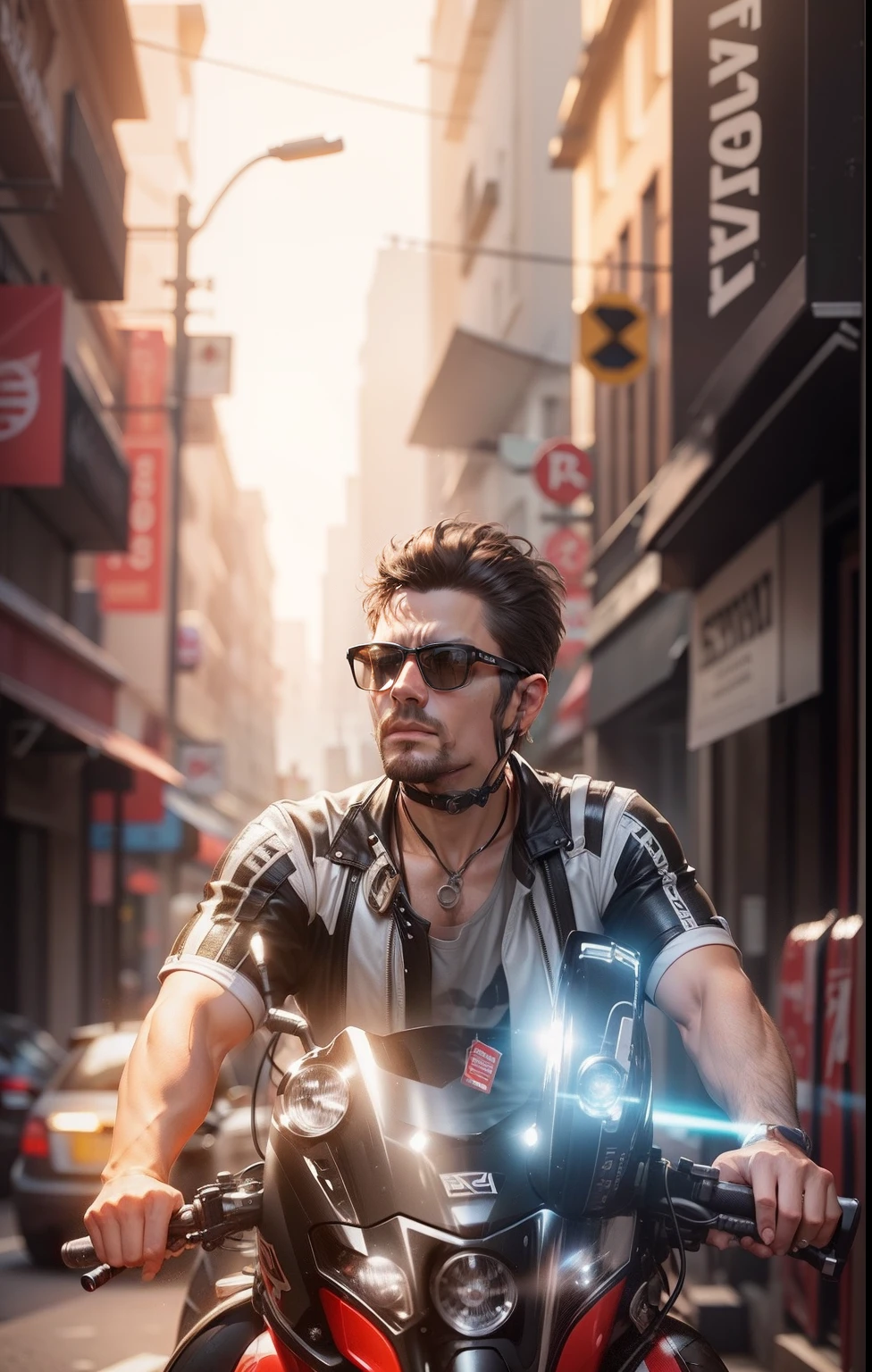 Add super bike realistic face