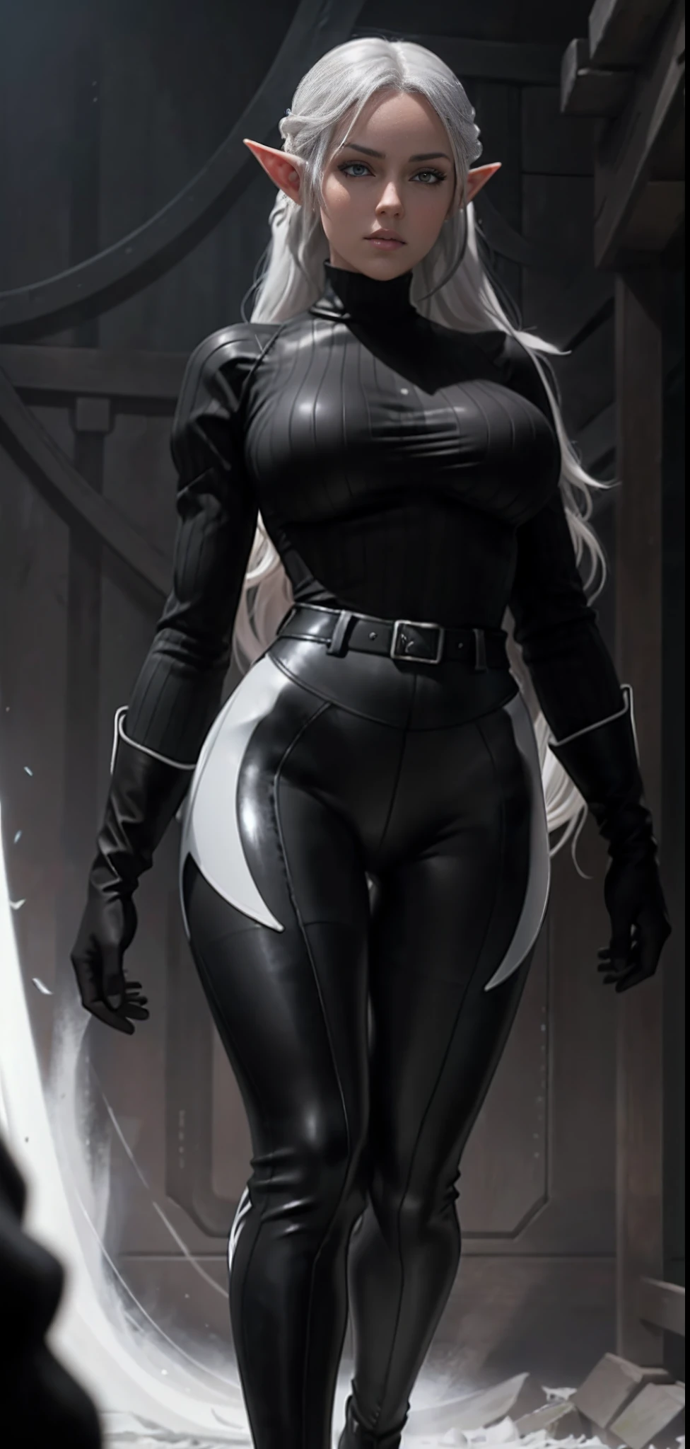 extremely big breasts, big tits, seductive pose, evil, drowning in quicksand, partially submerged, naked, extremely big ass, exposed ass, ass focus, bootylicious, big butt, touching ass