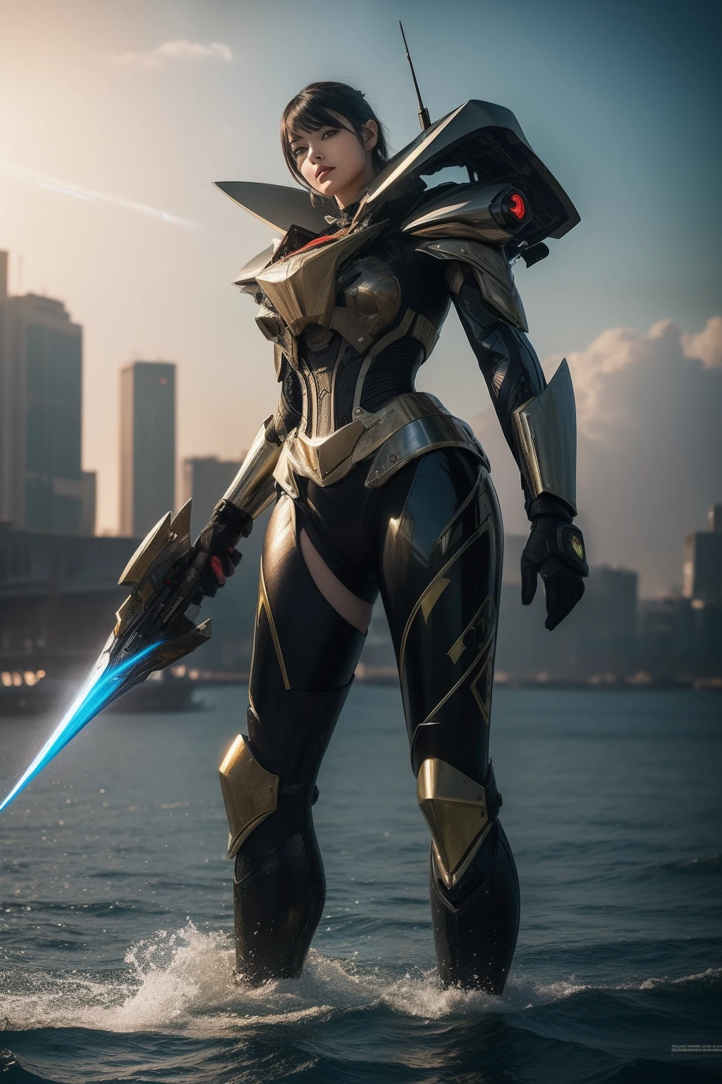 (Extremely detailed Cg Unity 8K wallpaper),(((Masterpiece))),(((Best quality))),((Ultra-detailed)),(Best Illustration),((An extremely delicate and beautiful)),Dynamic Angle,Wind,classic,Spring,(Detailed light),(Sunlight),Beautiful and delicate water,(Painting),(Sketch),(full bloom),(Shine),From the movie New Century Evangelion,black theme,Best quality,Masterpiece,Realistic,professional,Vivid colors,Ultra-fine painting,Portrait,anime big breast,Photogram,number art,Fantasyart,3d graphic,Cinematic_lighting,Strong_rim_Light,rim-light,Ambient_Light,Tyndall effect,moodylighting,Huge_filesize,Real,female pervert,Mecha musume,Cyborg,Tights combat suit,Power armor,Cut clothes,Japanese_Armor, A steampunk-inspired, futuristic battle-ready jetski skims across the water with a fierce presence. Intricate gears and brass fittings adorn its hull, showcasing the perfect blend of advanced technology and Victorian aesthetics. This realistic masterpiece glistens under the sun, ready for action.