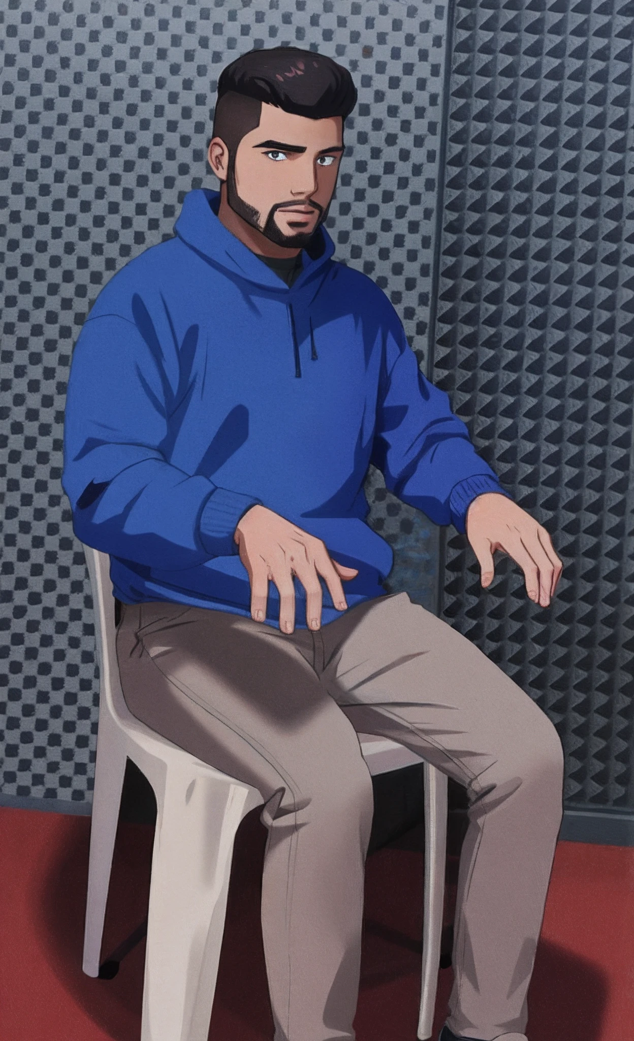 turn this character to cartoon, black man