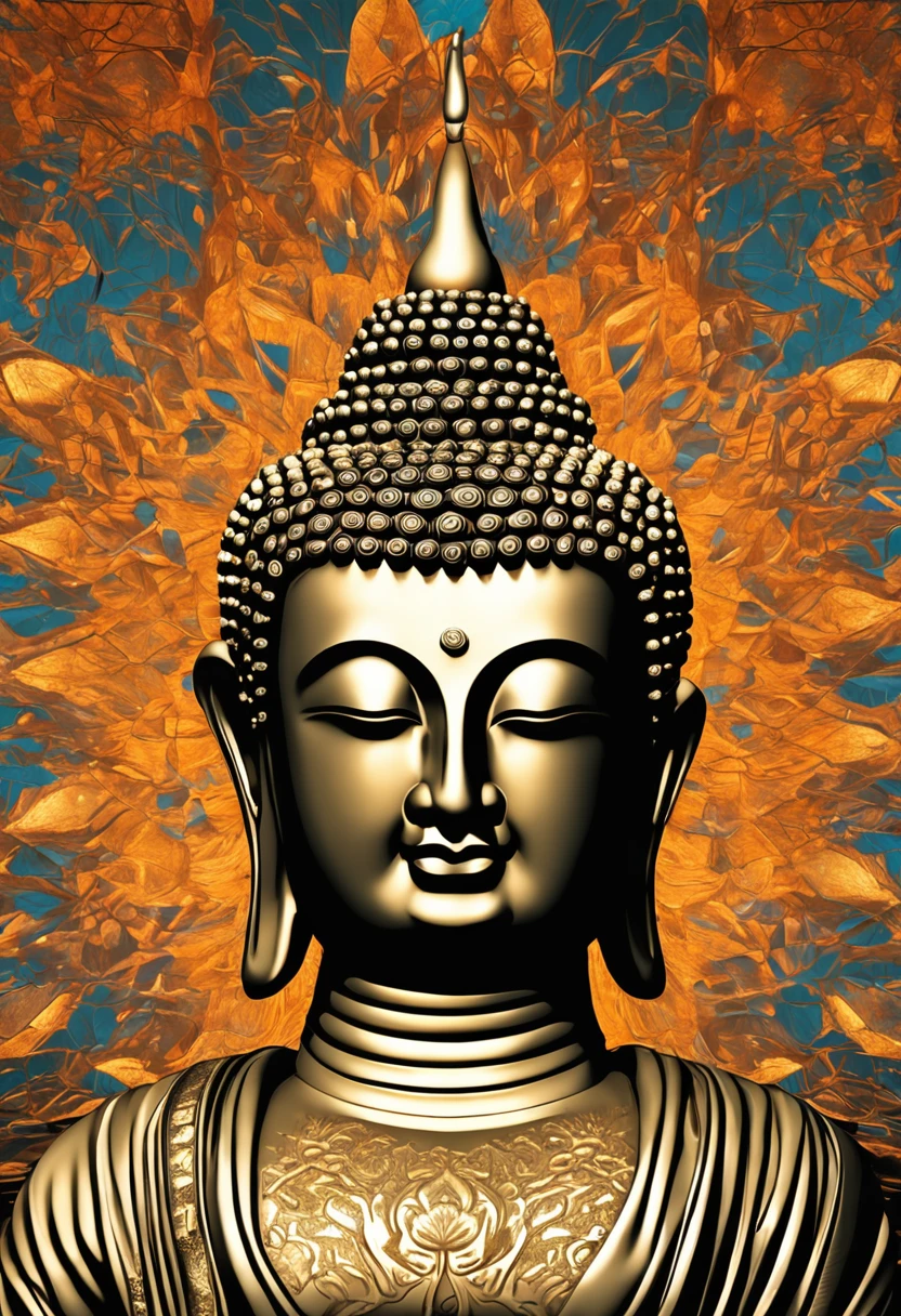 (fo)Buddha face,Buddha head,Zen Buddhism,Heaven and Earth Buddha,surrealism, High detail, hyper photorealism, stereograms, Cinematic lighting, god light, hyper HD, Masterpiece, Best quality, A high resolution,