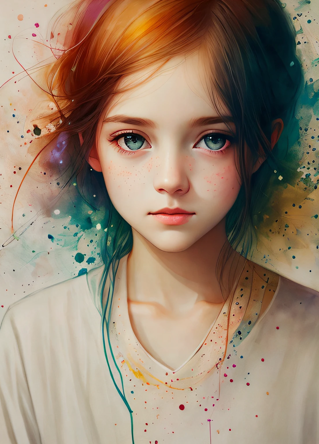 Agnes Cecile's ,Luminous design,pastelcolor,Ink drops,Autumn lights