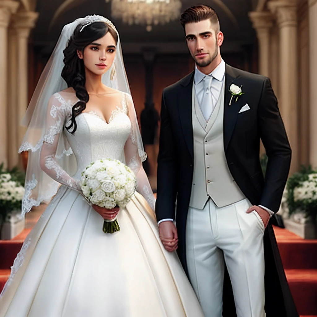 Men in wedding dresses