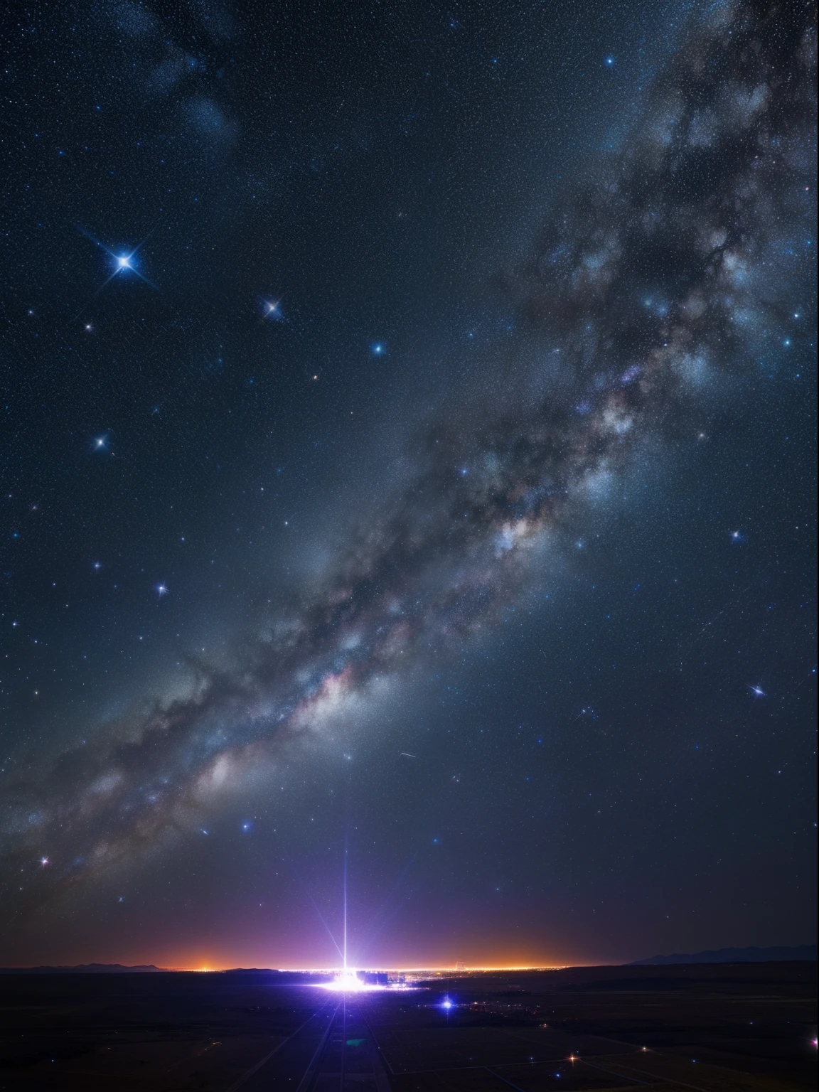 The entire galactic starry sky,Magnificent,Twinkling starlight,boundless,Fantastic sights。