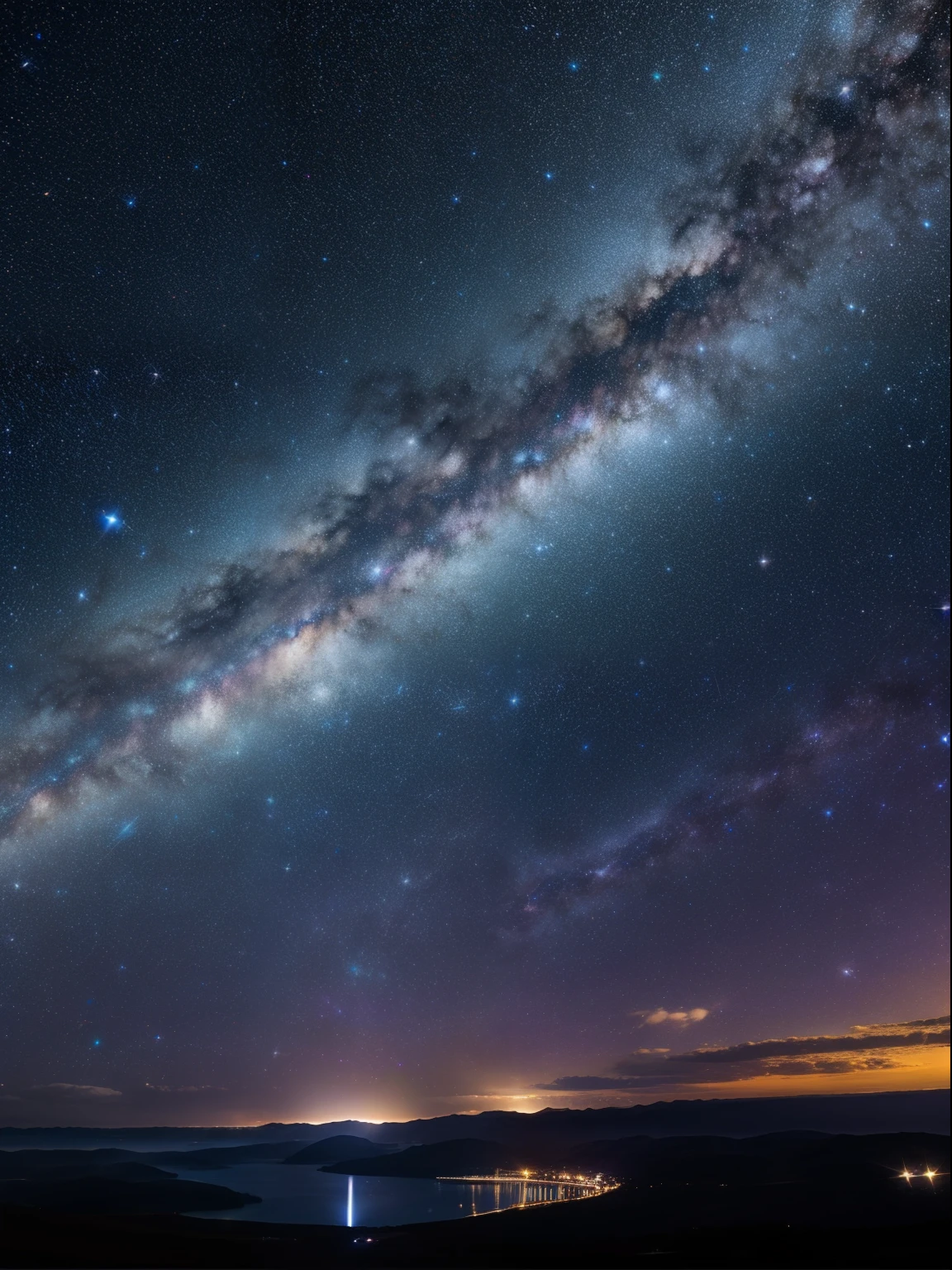The entire galactic starry sky,Magnificent,Twinkling starlight,boundless,Fantastic sights。