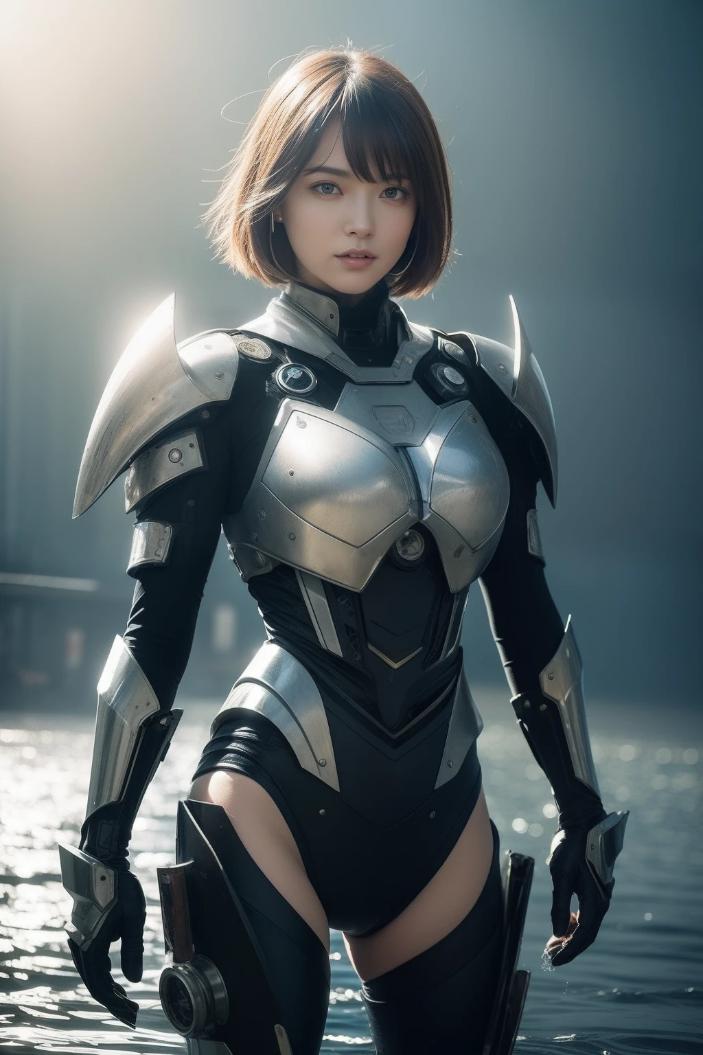 ((Best quality)), ((masterpiece)), (highly detailed:1.3), 3D,Shitu-mecha, beautiful cyberpunk women with her mecha in the ruins of city from a forgoten war, ancient technology,HDR (High Dynamic Range),Ray Tracing,NVIDIA RTX,Super-Resolution,Unreal 5,Subsurface scattering,PBR Texturing,Post-processing,Anisotropic Filtering,Depth-of-field,Maximum clarity and sharpness,Multi-layered textures,Albedo and Specular maps,Surface shading,Accurate simulation of light-material interaction,Perfect proportions,Octane Render,Two-tone lighting,Low ISO,White balance,Rule of thirds,Wide aperature,8K RAW,Efficient Sub-Pixel,sub-pixel convolution,luminescent particles,light scattering,Tyndall effect