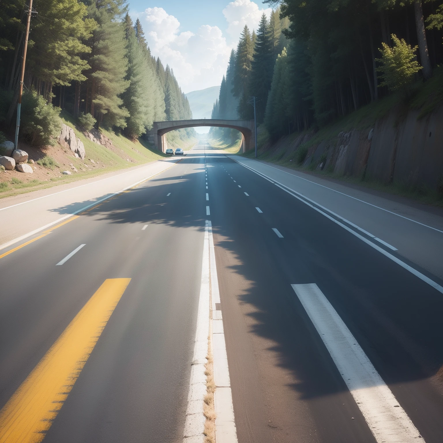 A road without any vehicle