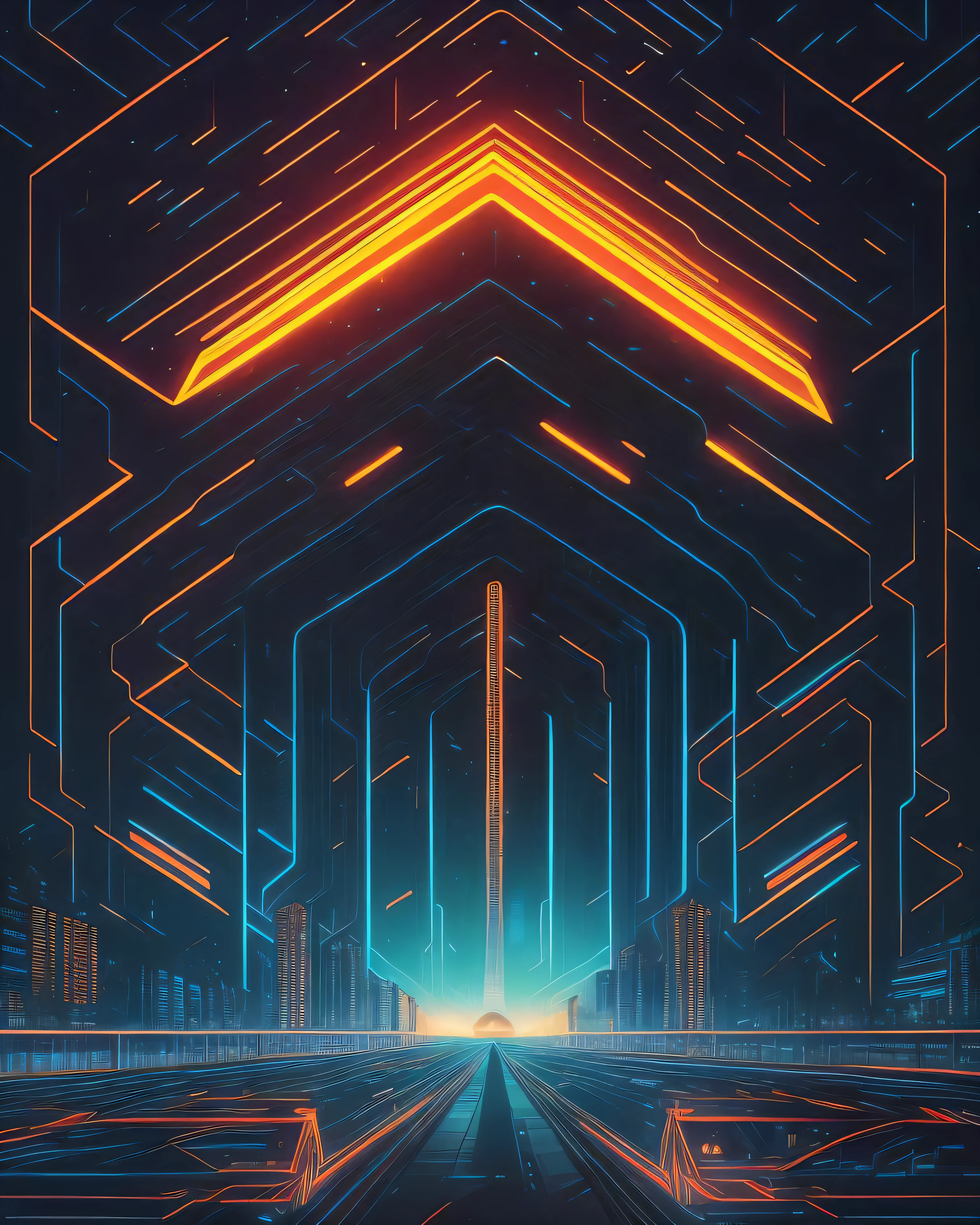 Cyberpunk, extremely detailed painting, beautiful glowing, centered, symmetry, painted, intricate volumetric lighting, beautiful, sharp focus, ultra detailed, digital art in the style of dan mumford and marc simonetti, astrophotography Professional, masterpiece, commissioned, best quality, Color Corrected, fixed in post