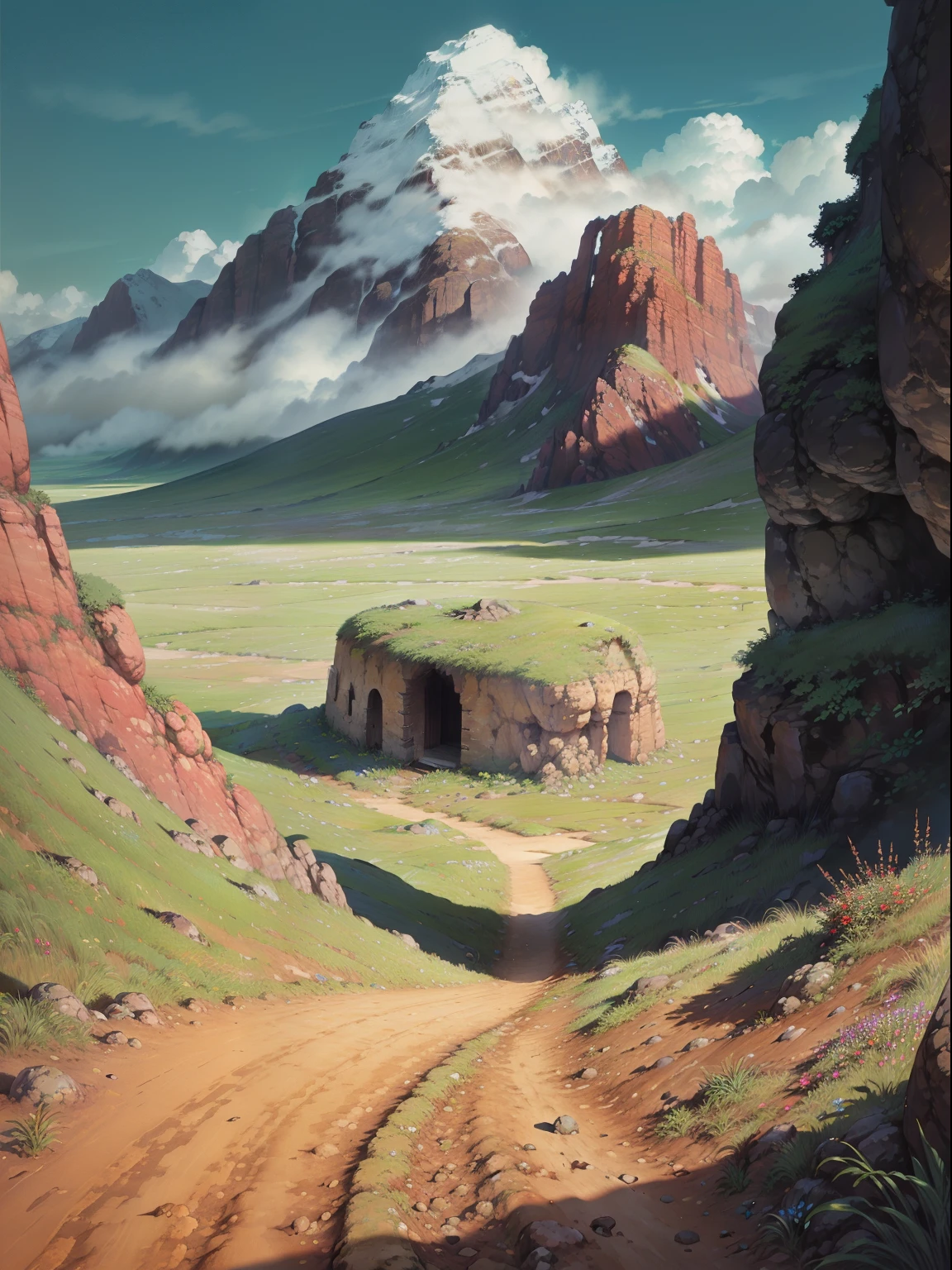 primitive,barren,Gobi,field,speleothems,