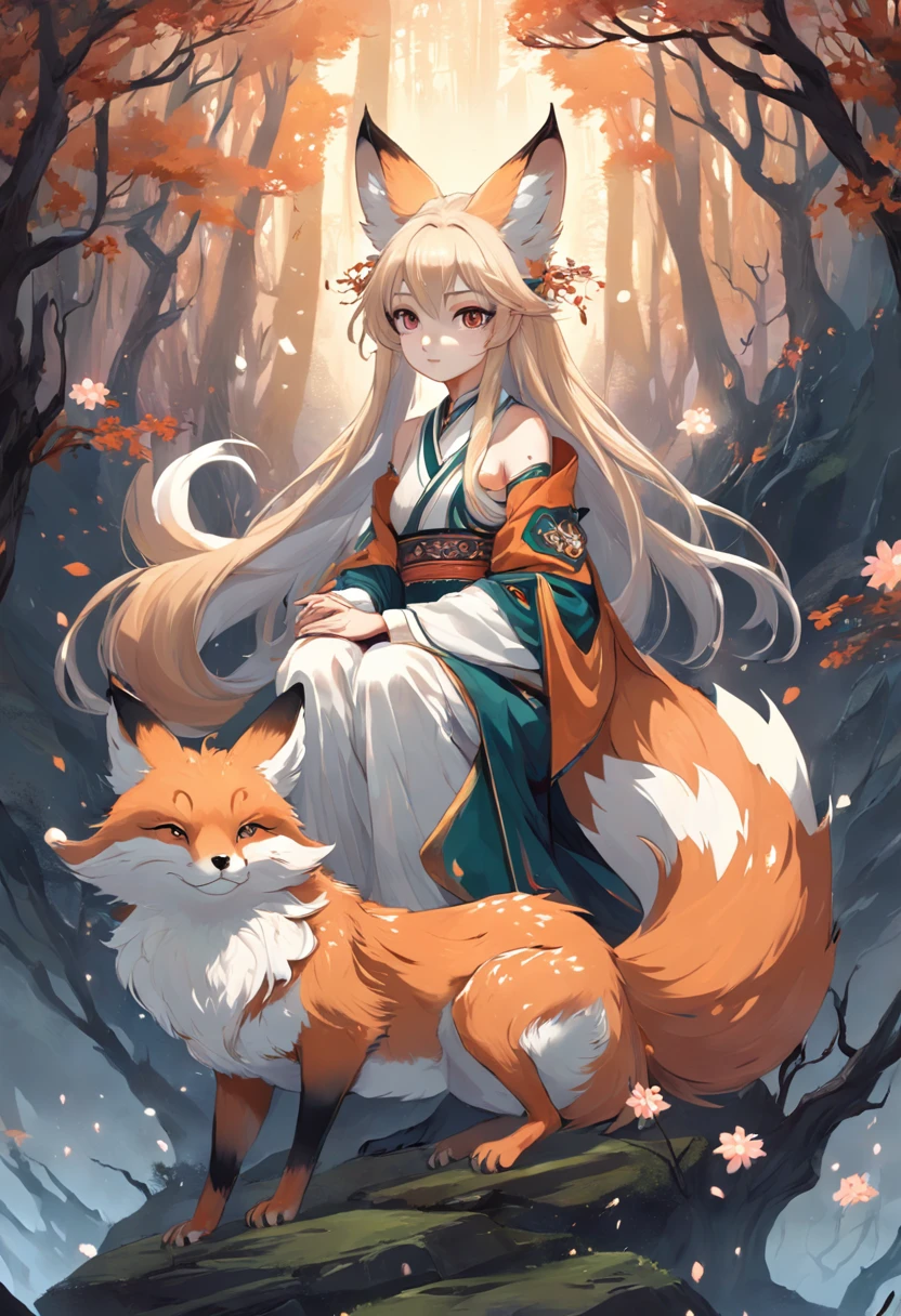 fox ears, posing, nfsw, naked breasts, nipples, stomach, (caftan:1.3), blonde hairs, short hairs, blue eyes, elegant girl, medium breast, sexually suggestive, seductive smiling, red lipstick, sexy, Intricate, High Detail, Sharp focus, dramatic, photorealistic, best quality, masterpiece, WLOP, Ed Blinkey, Mikhail Vrubel