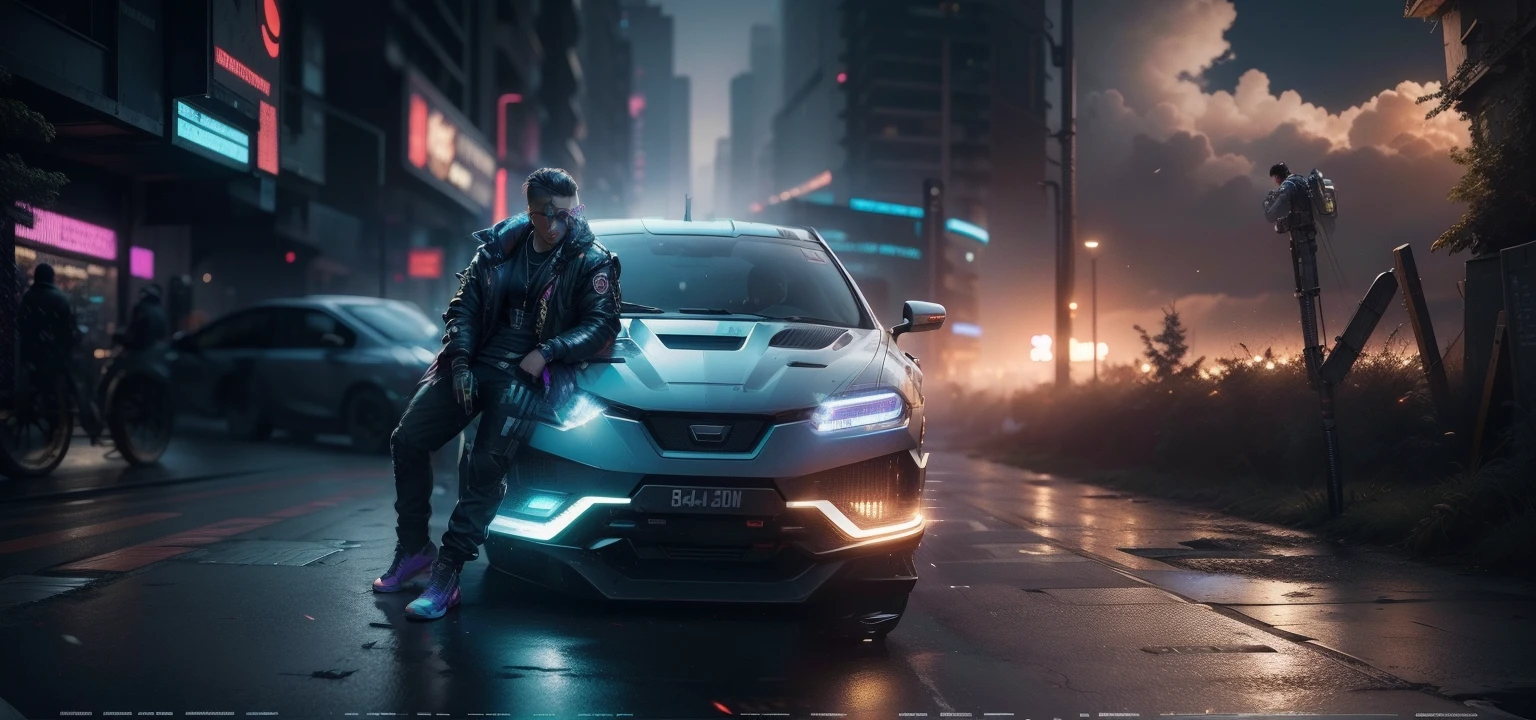 Cyberpunk, handsome boy, realistic, ultra realistic , 8k