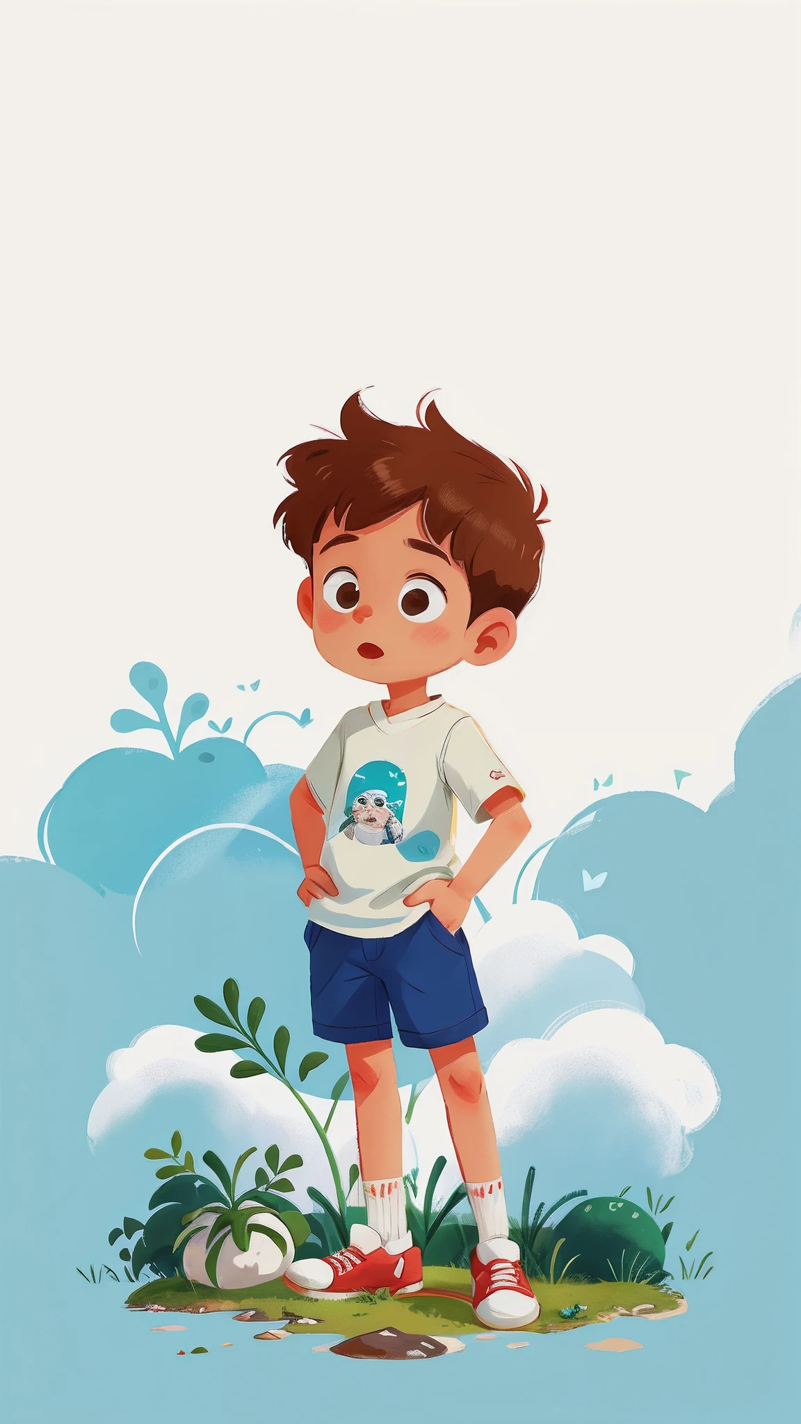 Menino com fundo branco