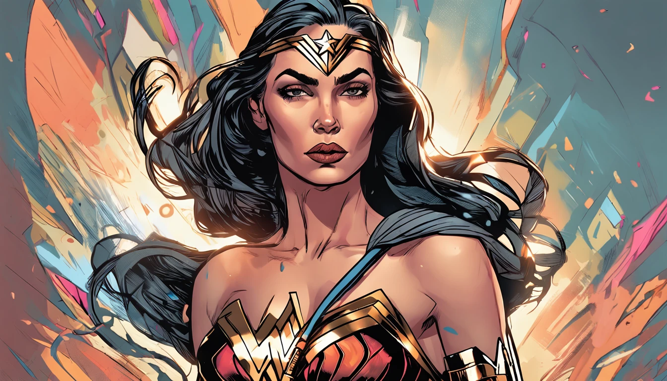 Wonder Woman war vol 2, No text, just a joke, por John Keane, por Dennis Flandres, Martin then, por Justin Sweet, Dale Keown e Van Sciver, rebeca sugar, por Matt Stewart, Wonder Woman, by David Palumbo, by Juan Villafuerte, by Juan O'Gorman, por Gwen Barnard