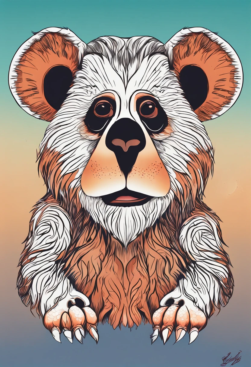 Generate an image of a Chimpance in an art style suitable for a coloring book. Make sure the image is clear and easy to color for kids. . Add simple but interesting details that help children identify the animal and enjoy the coloring process. The image should be large and detailed enough to take up an entire page of a standard coloring book. el dibujo que tenga marco