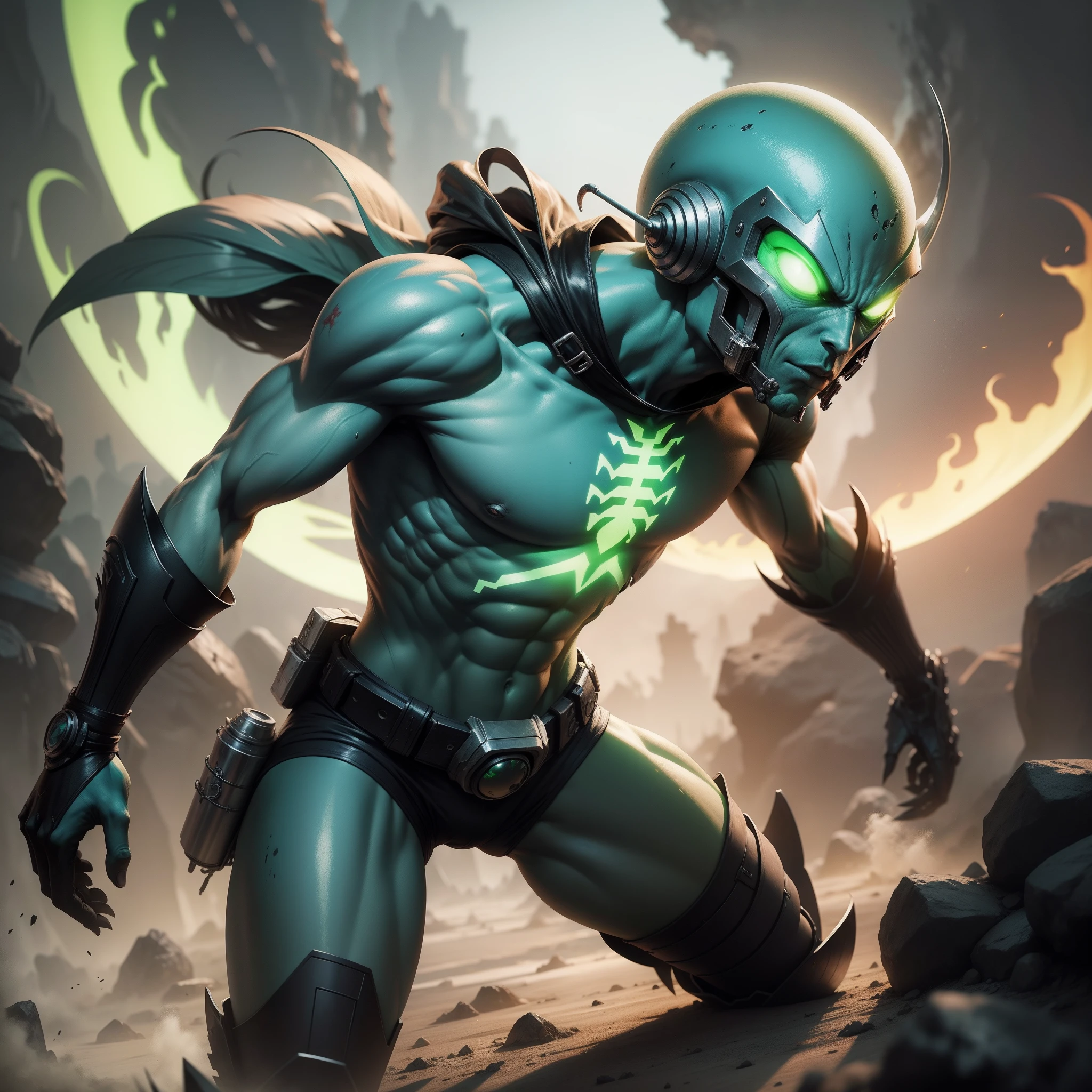 Fighter Hero Alien Concept Toxic Art Fantasy