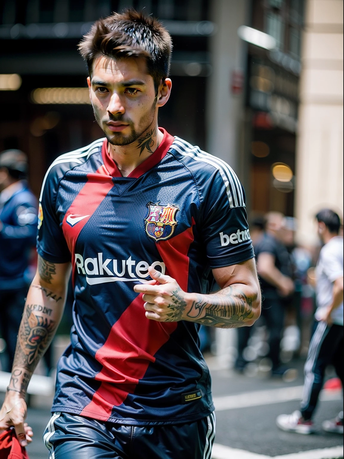 Soccer Player With tattoo in Barcelona