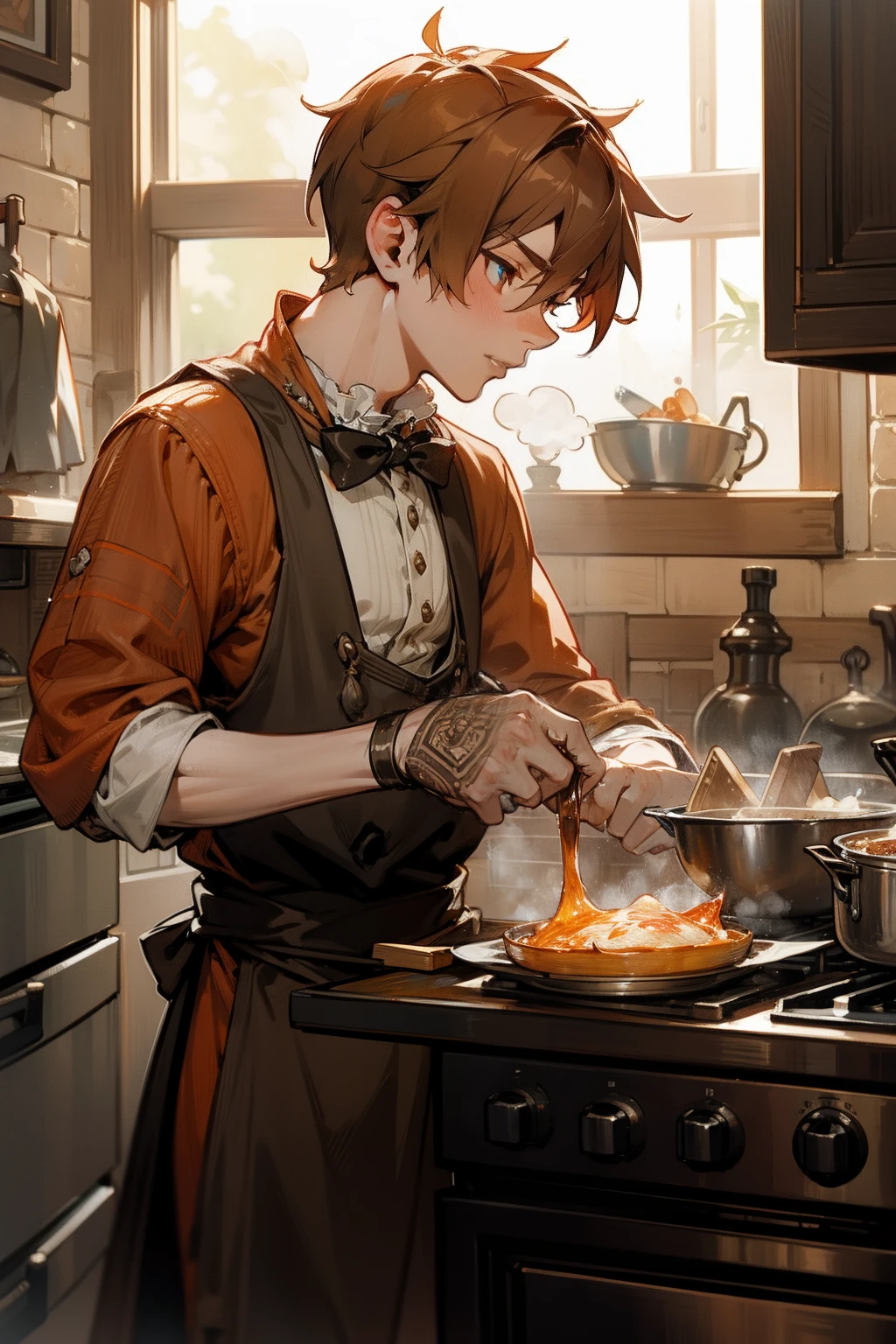 steampunc　male people　twinks　{{ember}}　Cooking dishes　cuisine