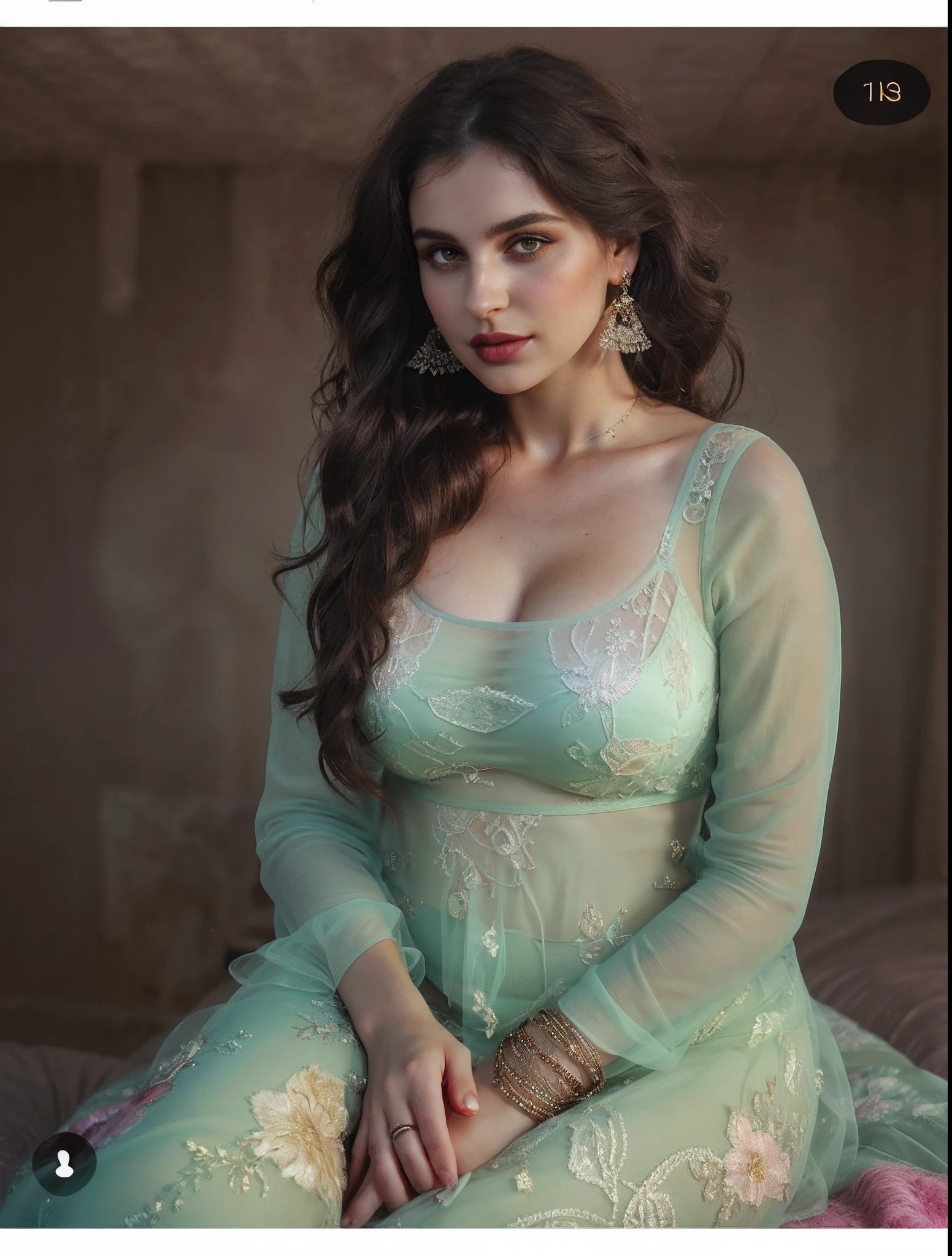 Aishwarya Rai, wear Saree criss cross sitting, a bindi on the center of the forehead, gorgeous royal temple, jewelry, gem, necklace, gold bracelet, anklets, thick lips, hands on lips, skindentation, parted lips, (detailed eyes), (seductive pose), ulzzang-6500-v1.1, (large breast:1.2), , thick eyelashes, long eyelashes, light blonde hair, Ponytail, blue eye,
HDR, shallow depth of field, broad light, backlighting, bloom, light sparkles, chromatic aberration, sharp focus, Nikon Z 85mm
unparalleled masterpiece, ultra-realistic 8k photos, best quality masterpiece, best quality, (photorealistic:1.2), (realistic:1.5), (hyperrealistic:1.2),(photorealistic face:1.2)