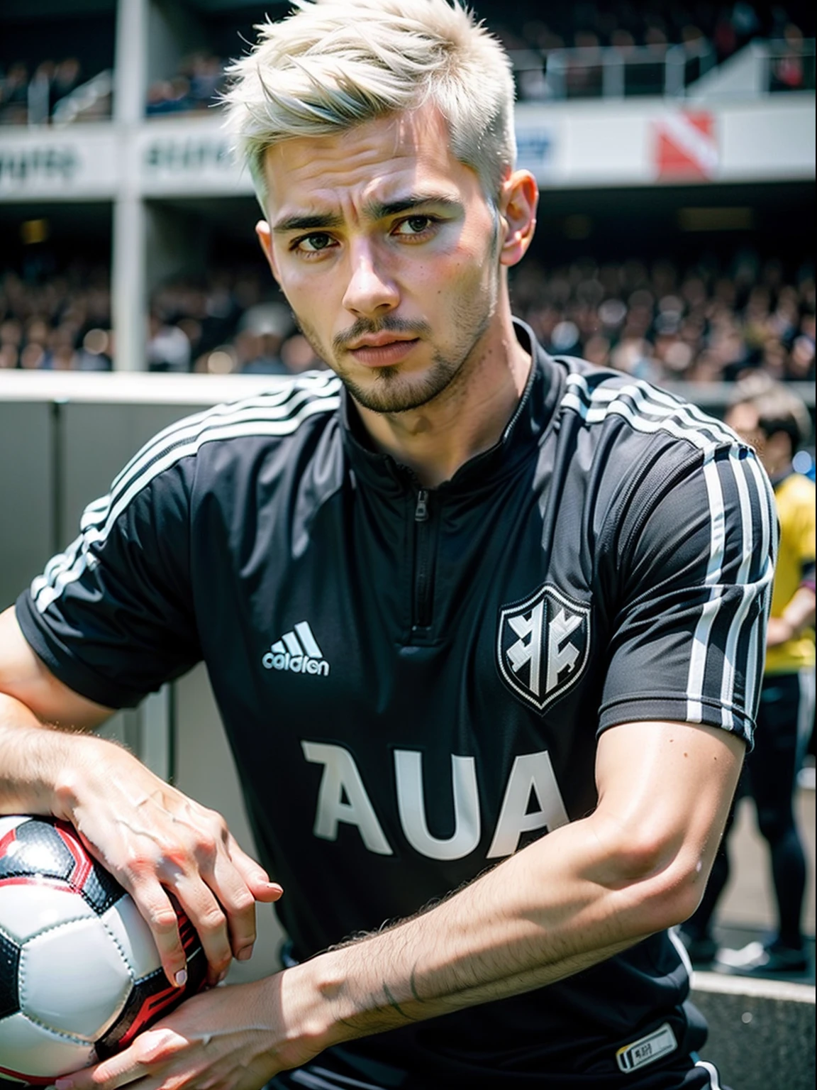 Man Soccer Player platinum hair, in Botafogo