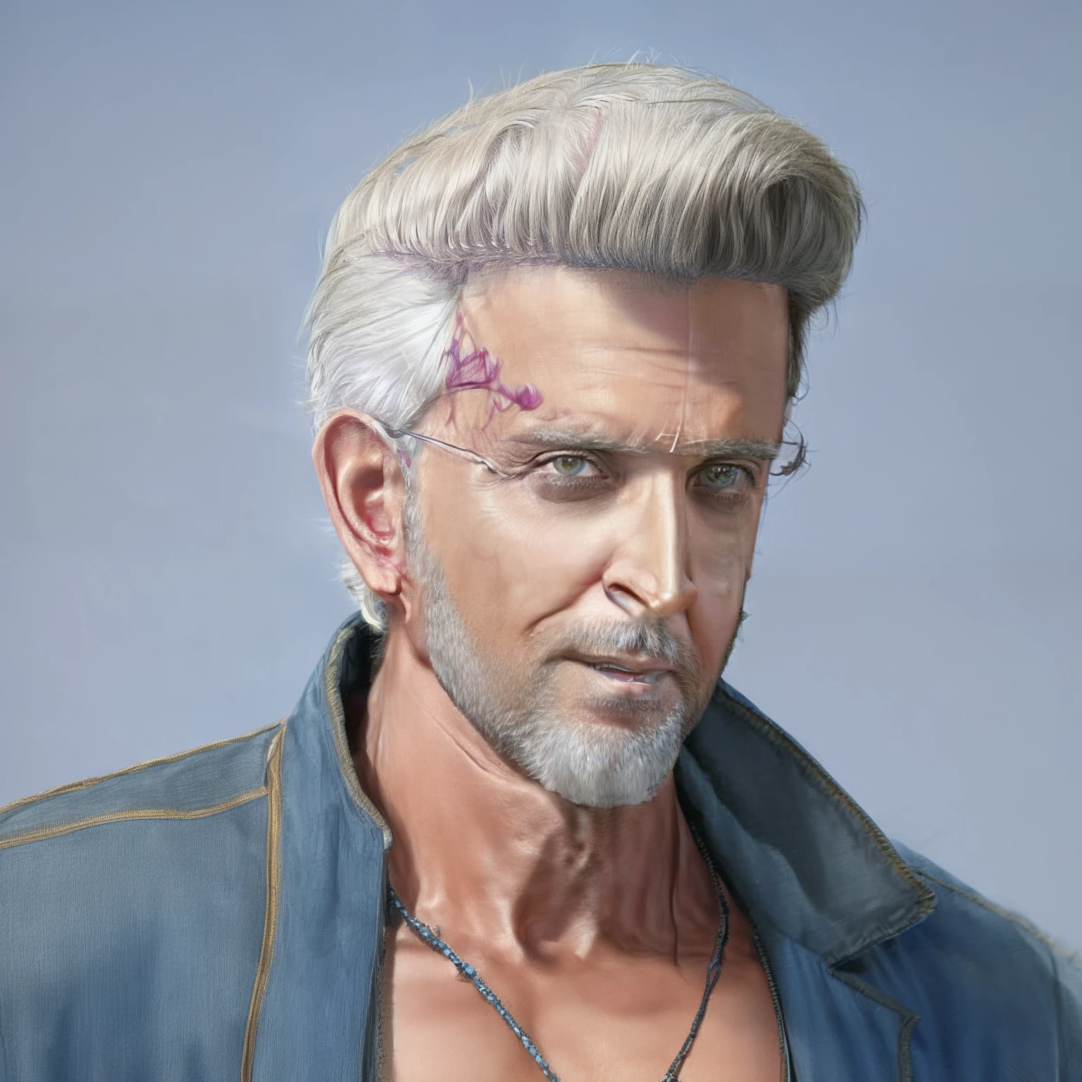 1man, Hrithik Roshan ,old man,white hair,detailed face,detailed eyes,detailed hands,((photorealistic:1.4)), best quality, masterpiece, illustration, extremely detailed ,CG ,unity ,8k wallpaper, masterpiece,best quality,huge filesize, ultra-detailed, highres, extremely detailed,(portrait),podium,speech,outdoors,