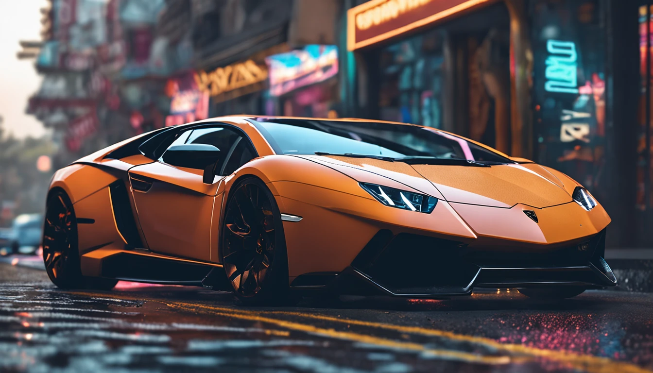 a close up of a lamborghini car parked on a city street, wallpaper mobile, cinematic poster, phone wallpaper, like matrix, motivational poster,black color lamborghini car, money raining from the sky,cinematic 4 k wallpaper, cinematic 4k wallpaper, matrix lut, poster!!!, gta v poster style, automotive photography, cinematic matte illustration, matte digital illustration, amazing wallpaper, matte painting movie poster, gta loading screen art, mobile wallpaper