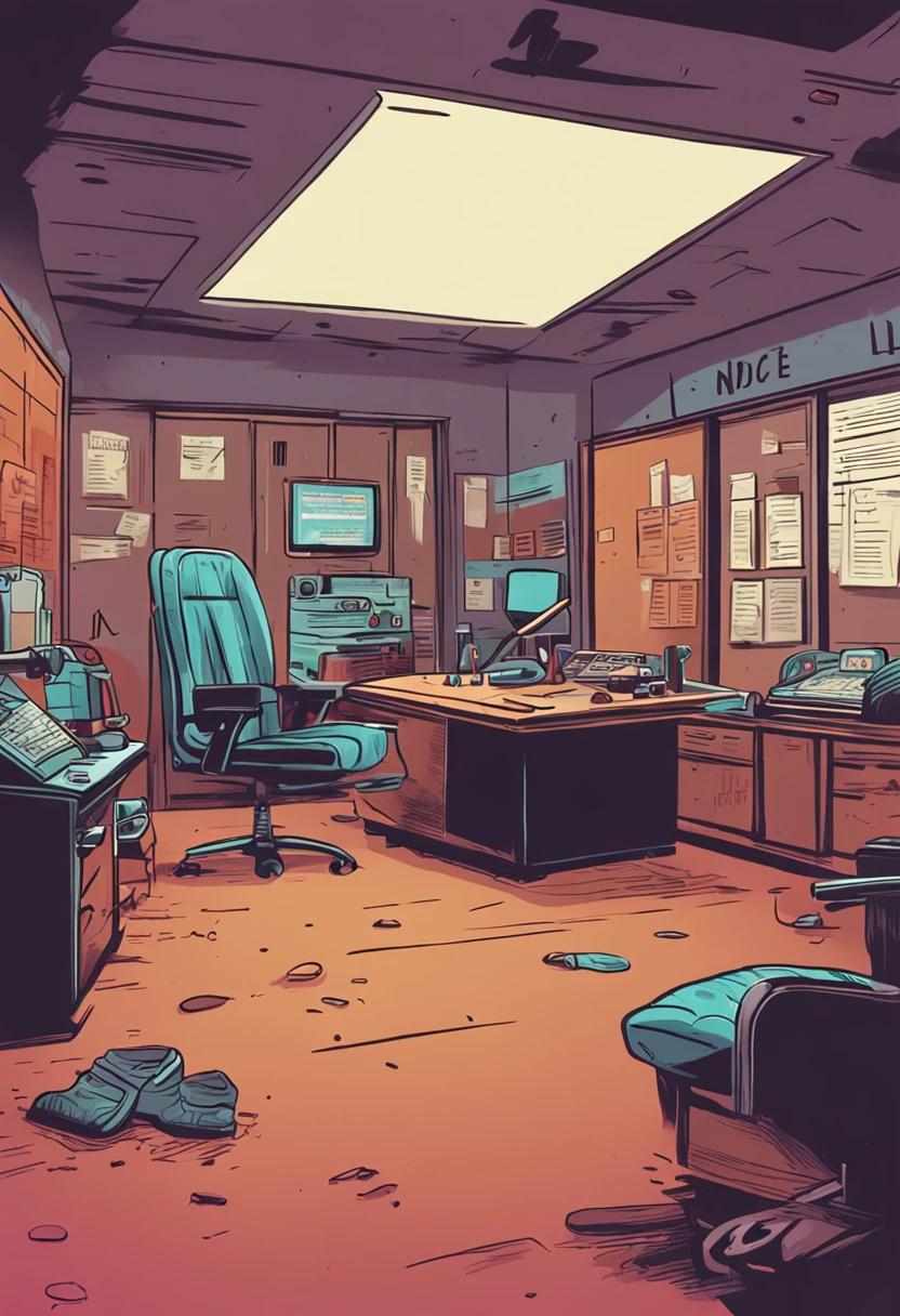 A hammer scene in a police evidence room, Make it as realistic as possible