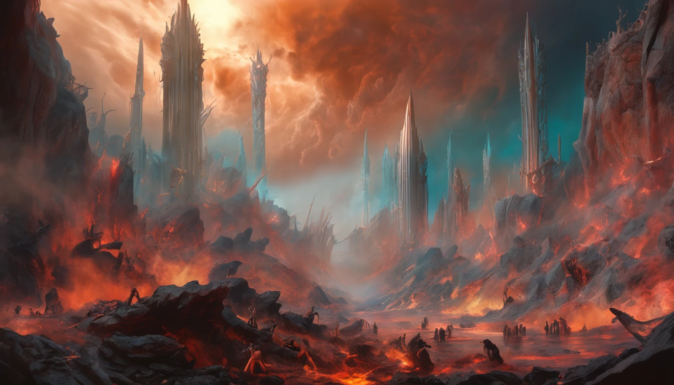 The Last Judgement in the style of British artist John Martin